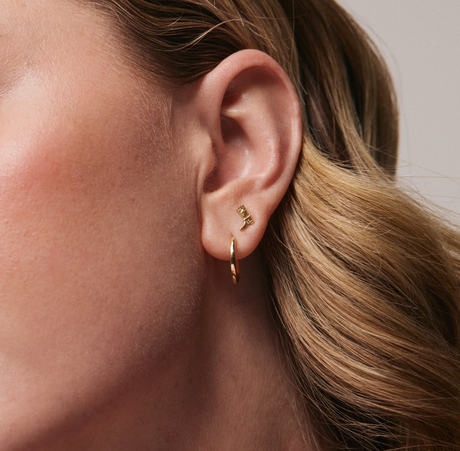 14K Yellow Gold Cowboy Boot Stud