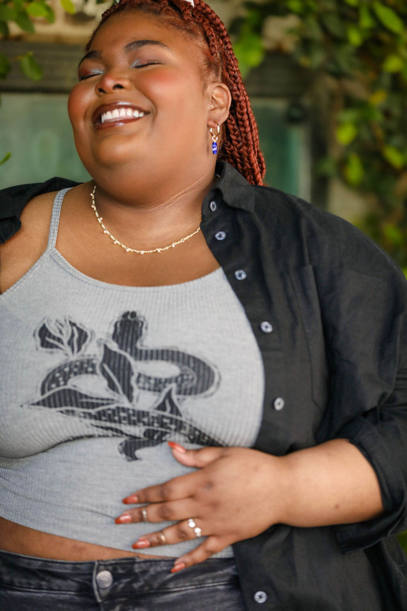 deep blue stone pendant earrings | Fair Anita