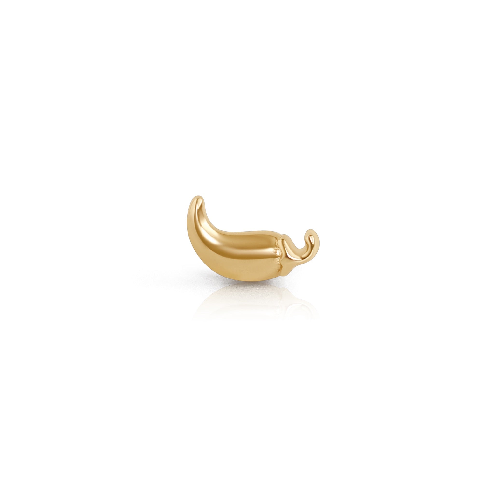 14K Yellow Gold Chili Stud