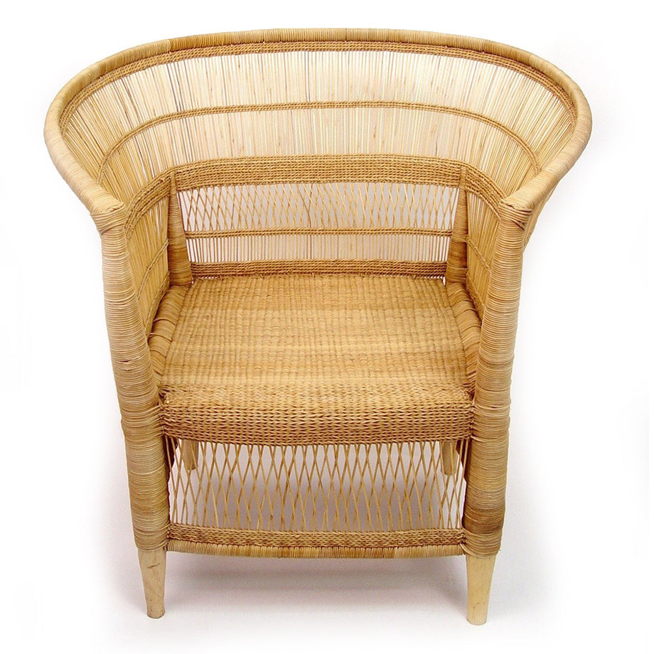 Malawi Cane Chair - Natural Front View
