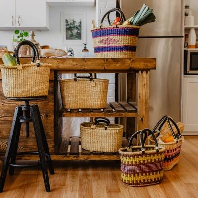 Bolga Storage Baskets - Scandinavian Home Supplies - Ava Natural