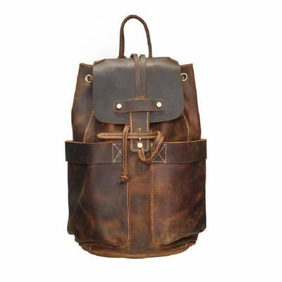 Steel Horse Leather The Bjarke Weekender Handcrafted Leather Duffle Bag - Brown