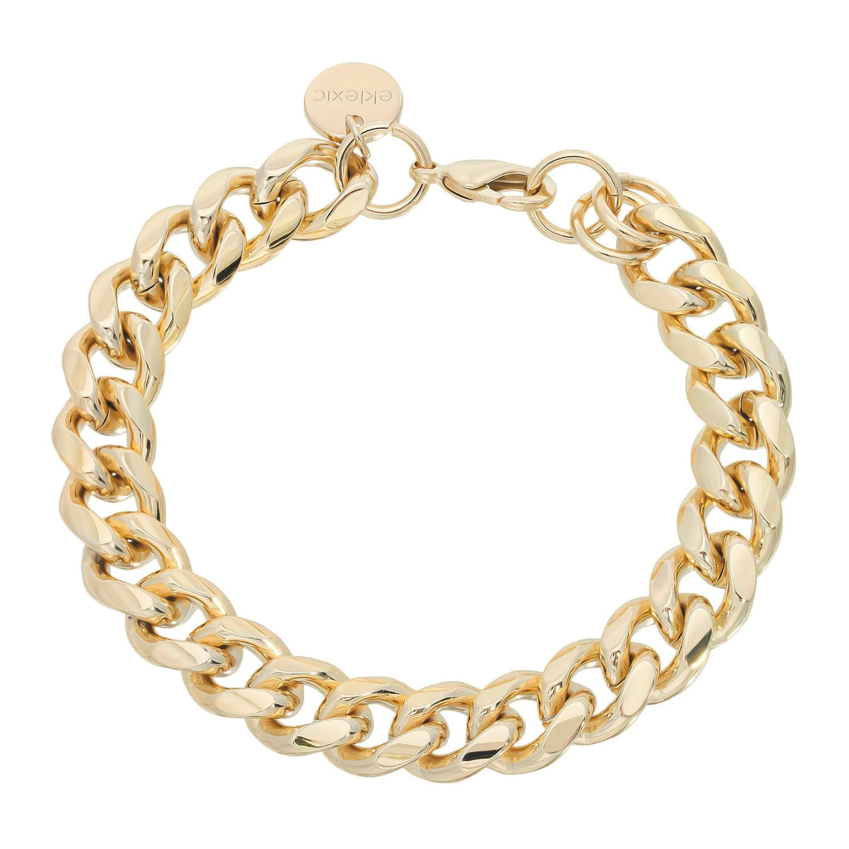 Gold-toned Cuban Link bracelet for Men - stylish jewelry accessory