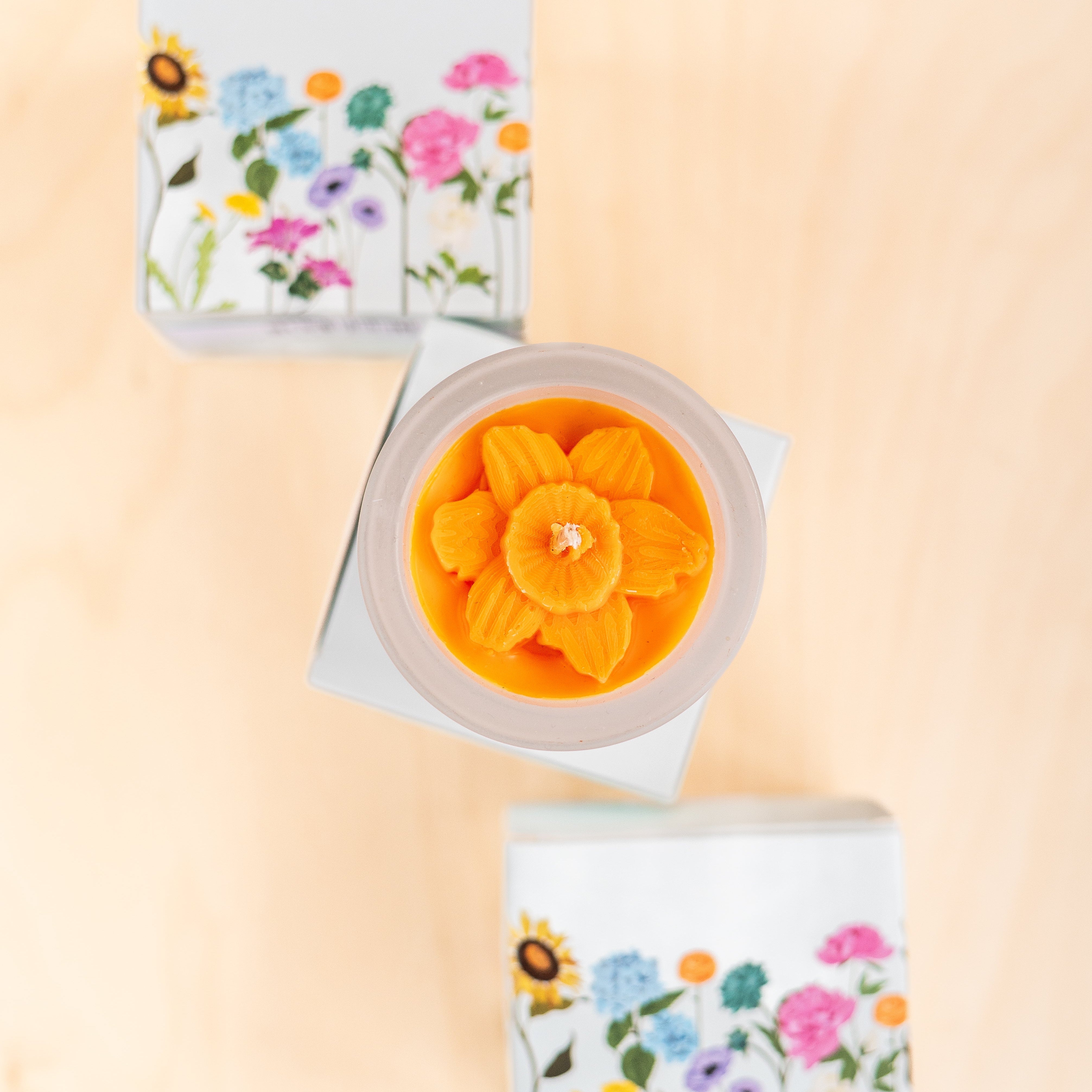 Daffodil Flower Candle