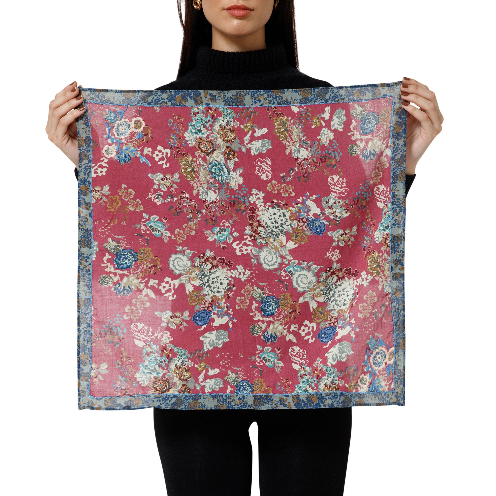Retro Bloom Bandana - Maroon