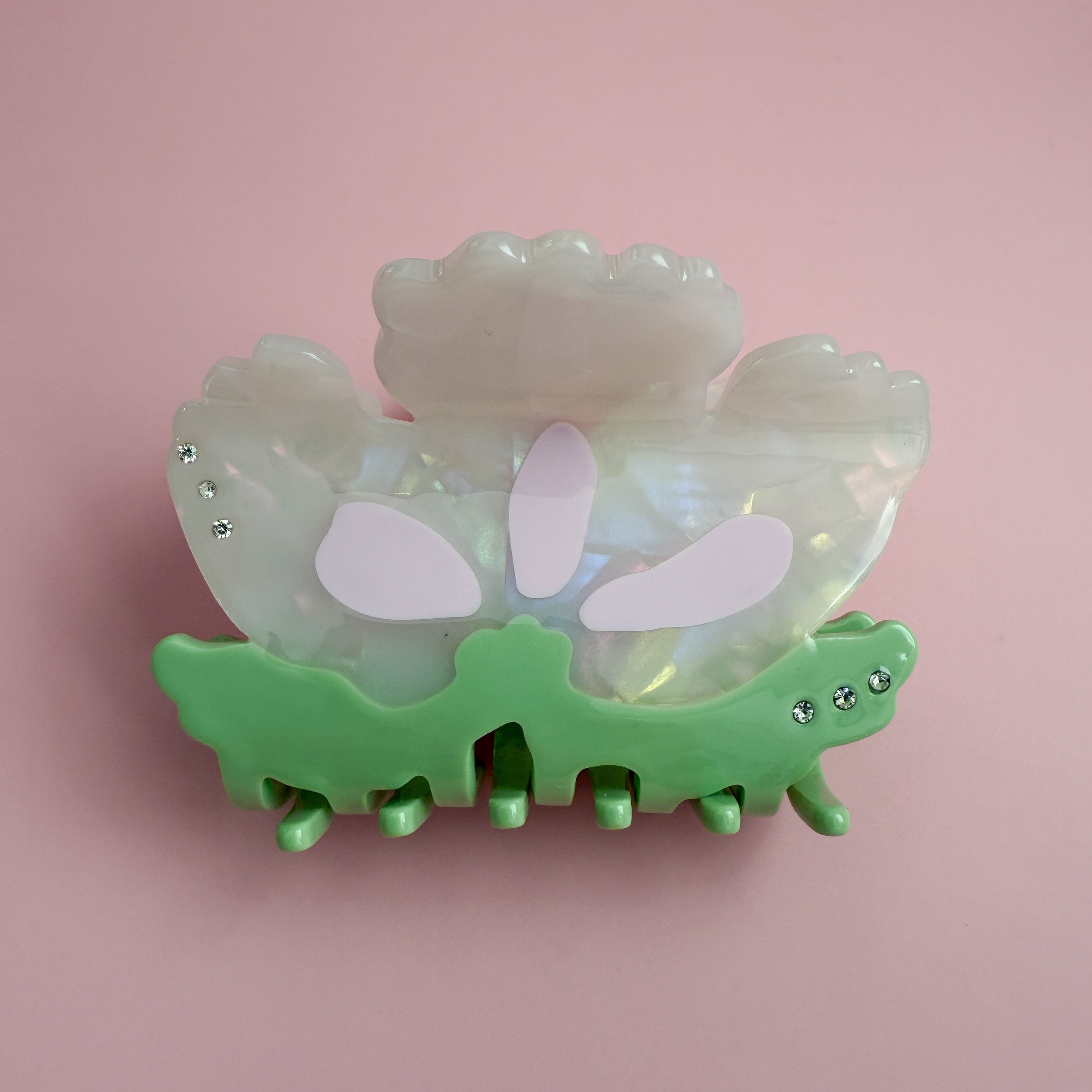 Abstract Tropical Orchid hair claw from my fantasy summer Island to you.