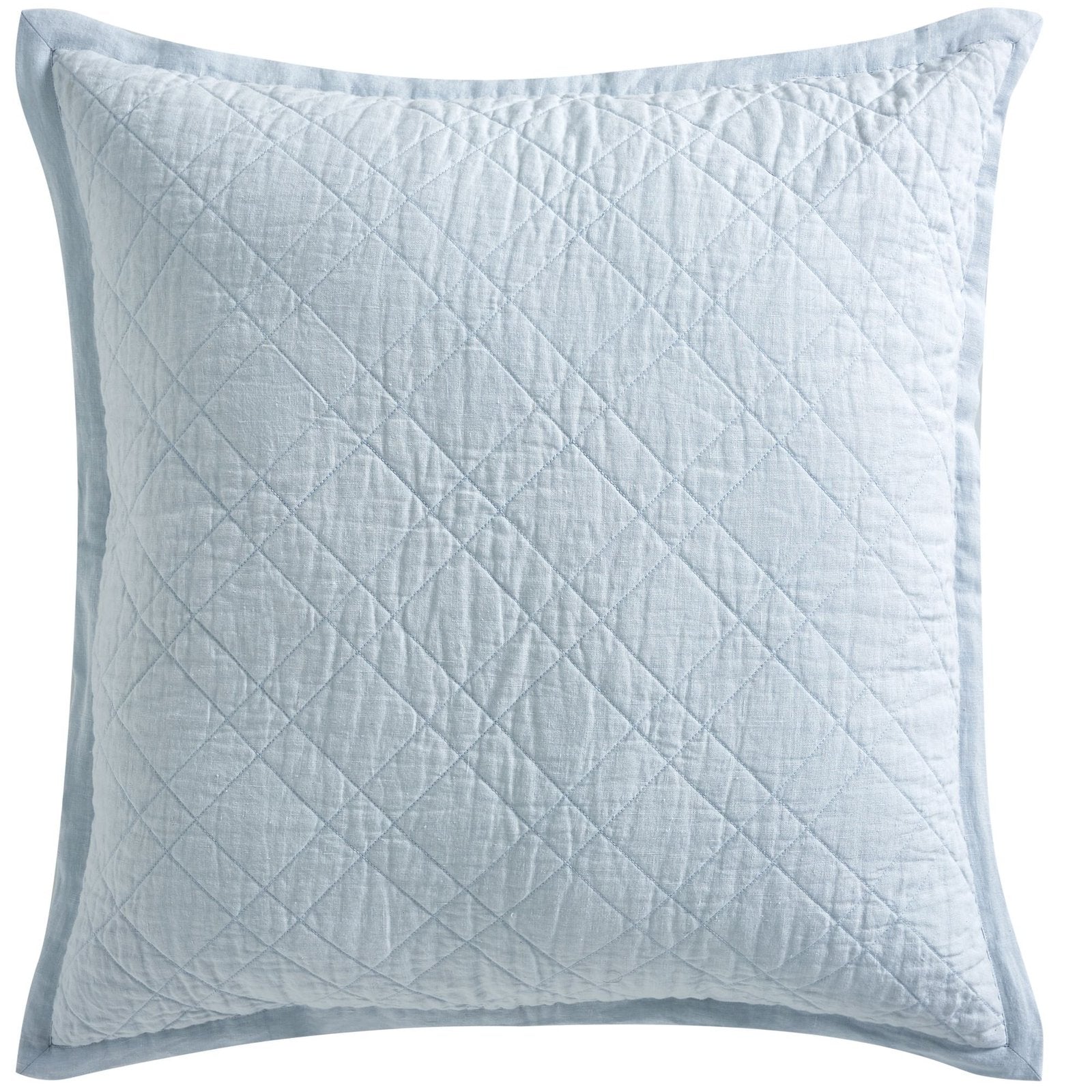 ES-255-2626_1|Cozy light blue quilted coverlet, featuring a soft diamond pattern, perfect for adding a calming layer to your bed.