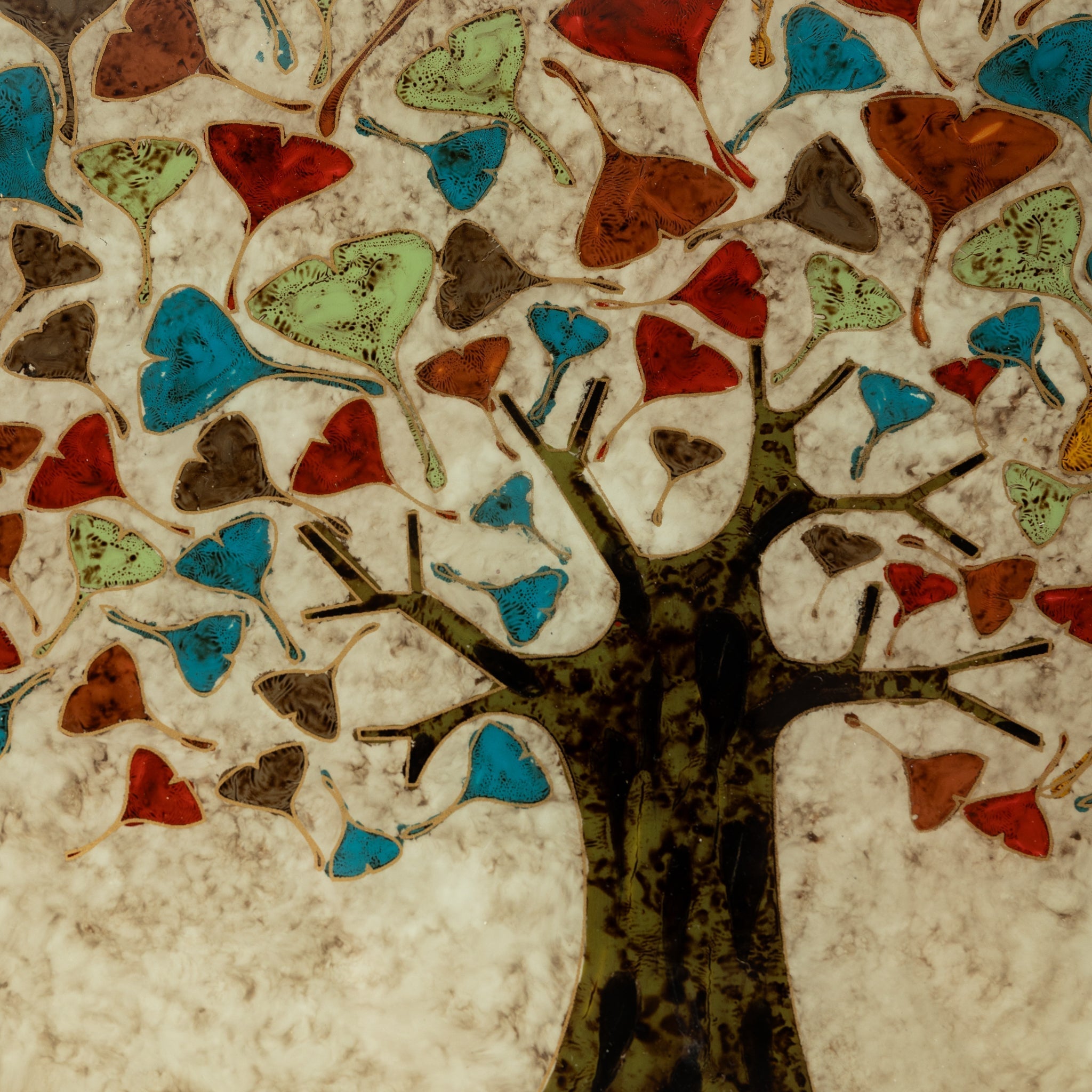 Ginkgo Tree Reverse Painted Tray - Thumbnail 2