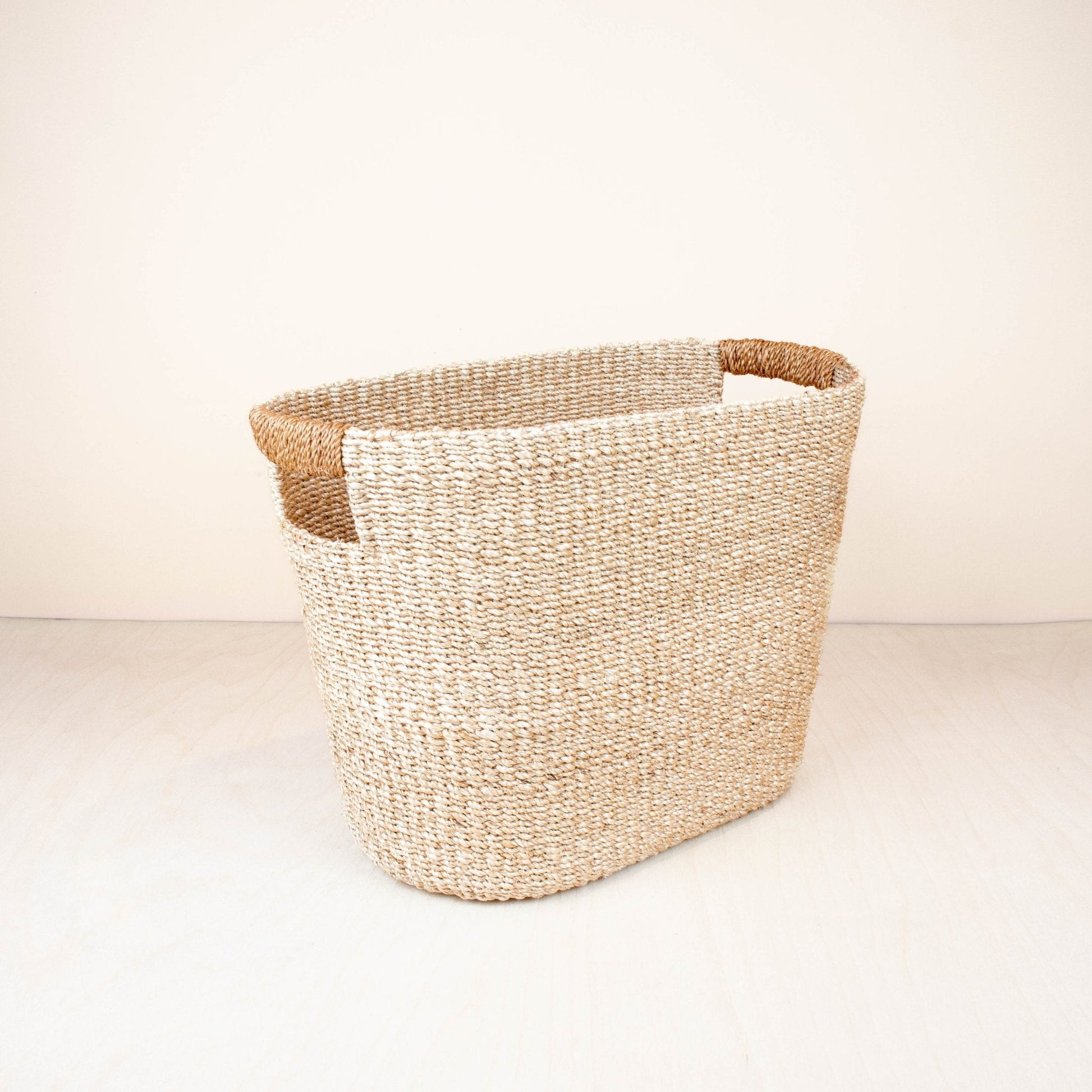 Baskets - Tan Oval Woven Baskets, set of 2 - Straw Baskets | LIKHÂ - LIKHÂ