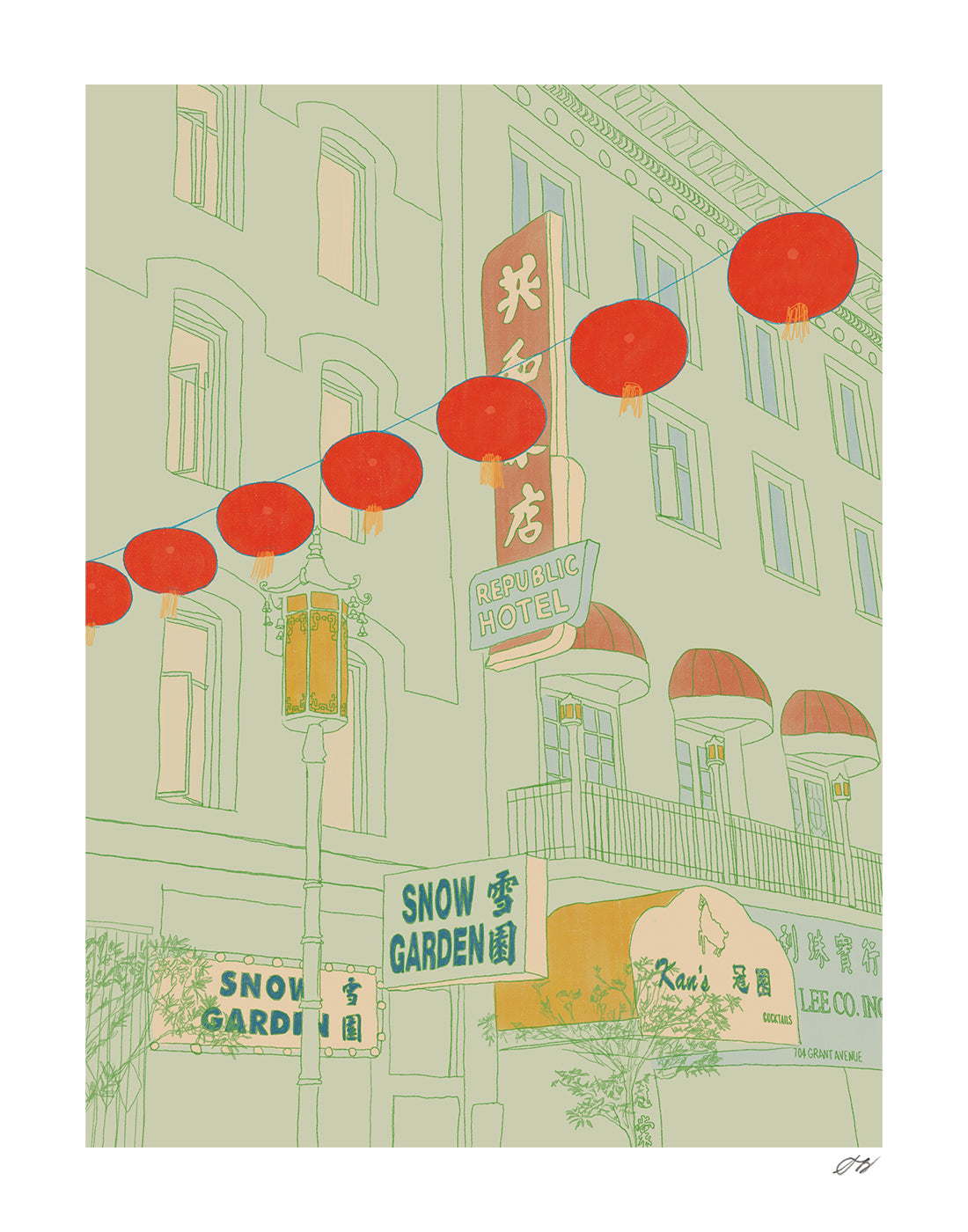 Chinatown Print by Stephanie Browne