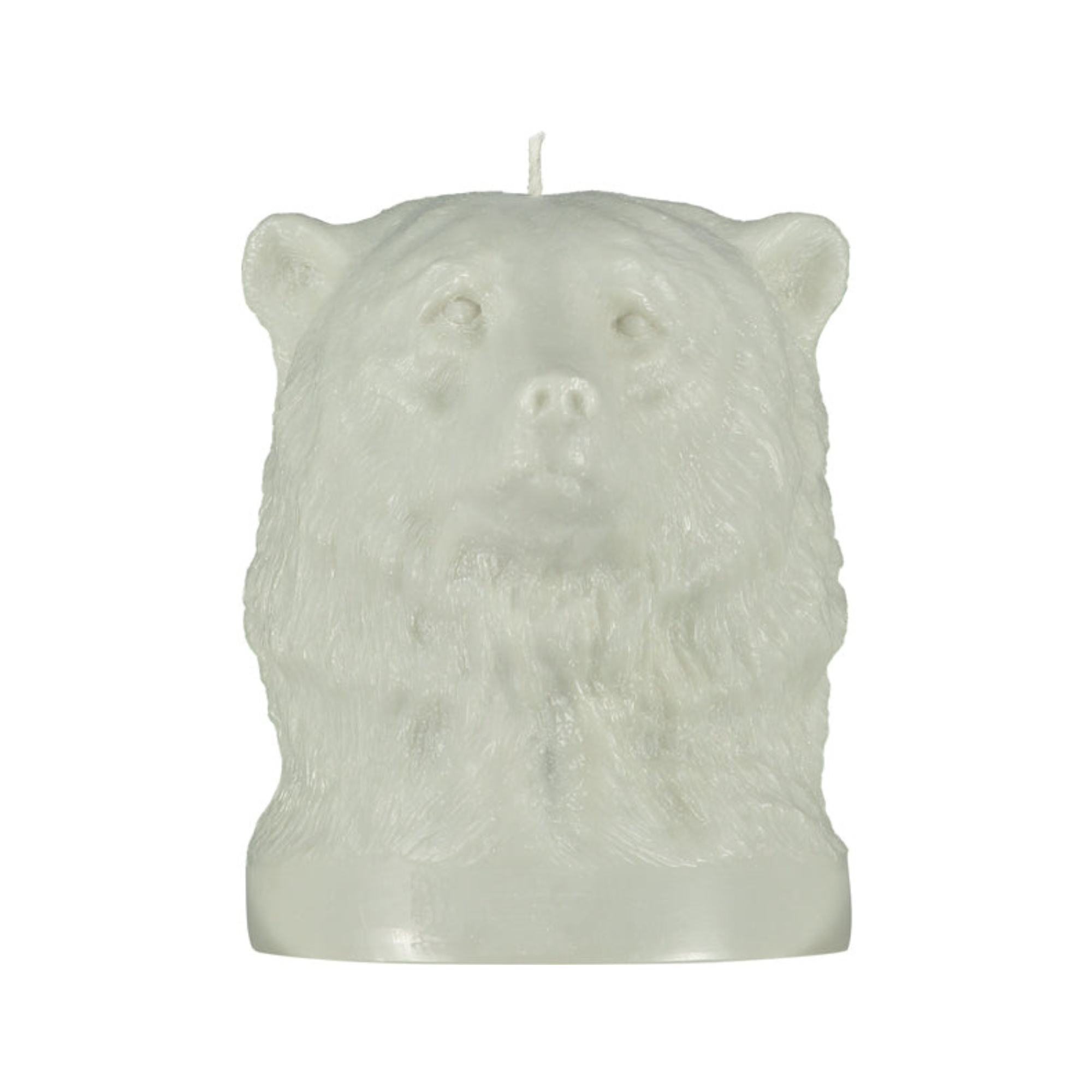 Willow Grey Bear Head Candle
