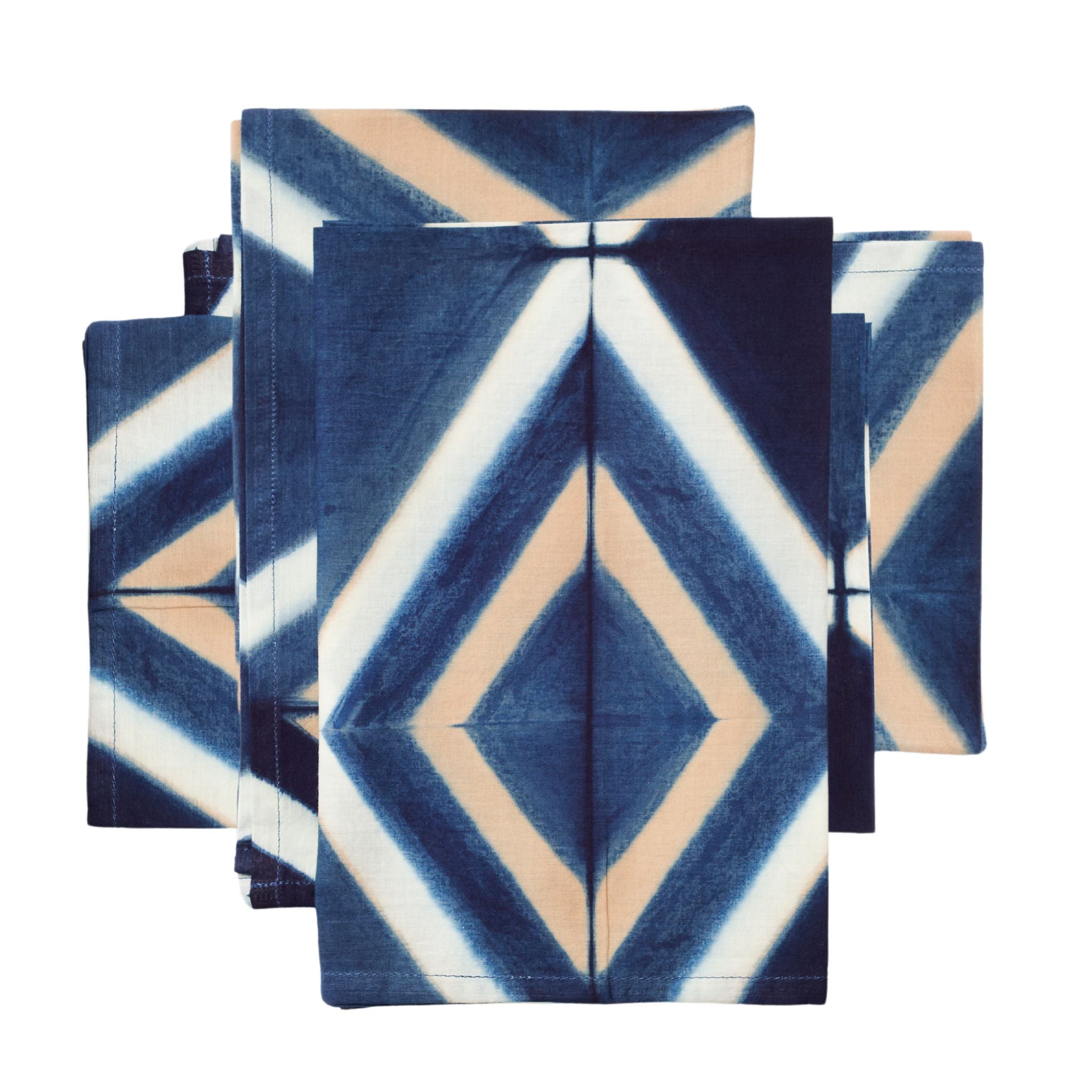 Tisa Hand Crafted Shibori Print Cotton Table Napkin - Thumbnail 2