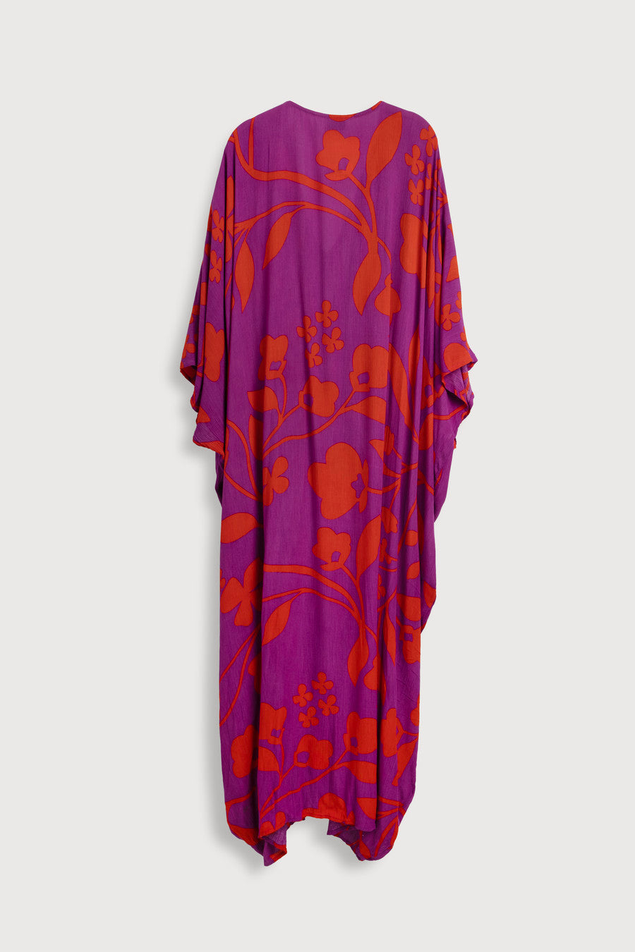 Bold Floral Kaftan Maxi Deep Pink