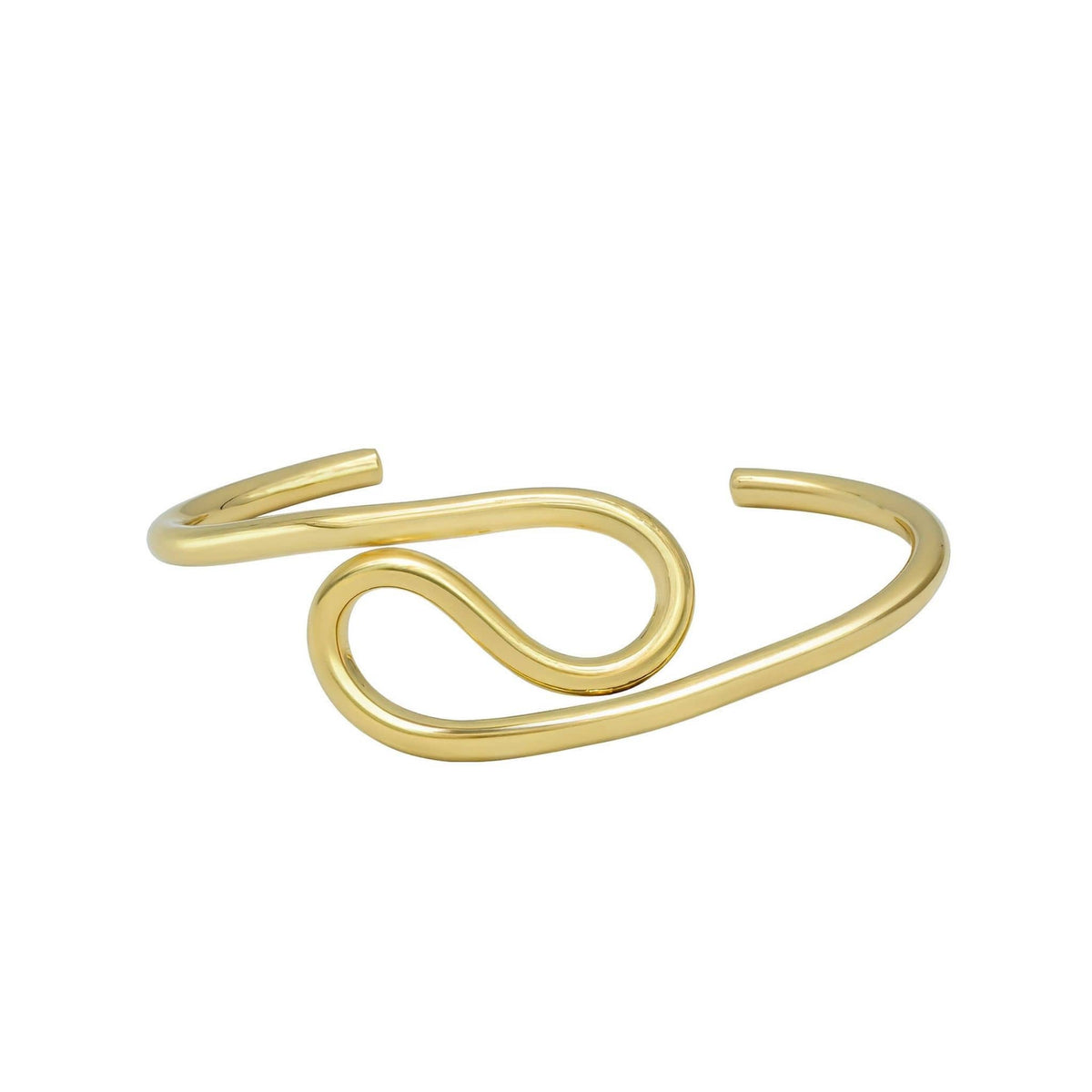 Milele Brass Spiral Cuff Bracelet for Women Ecodunia