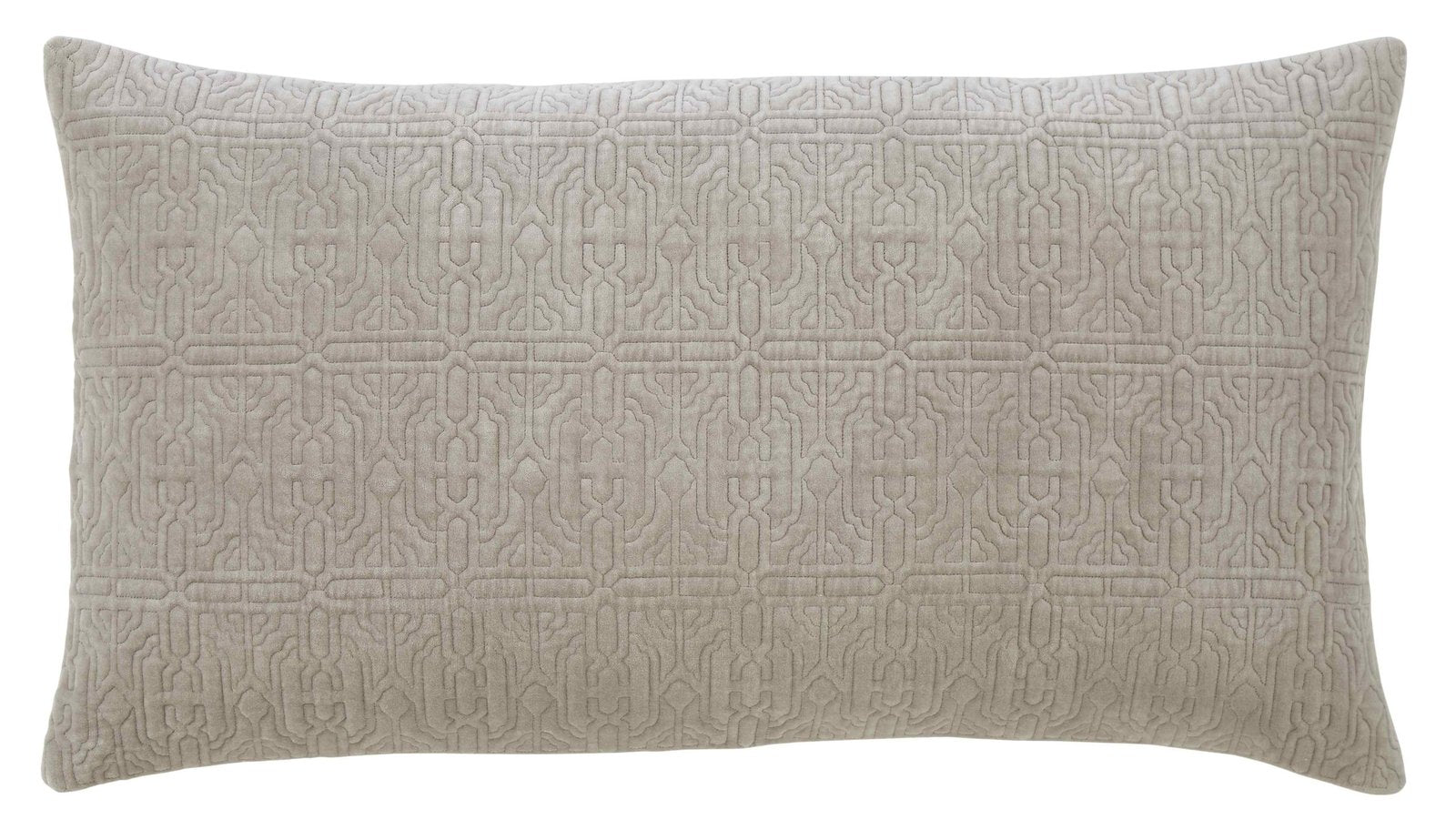 KS-331-2036_1|Elegant beige coverlet featuring an intricate geometric embossed quilting pattern. Neutral tone for sophisticated decor.