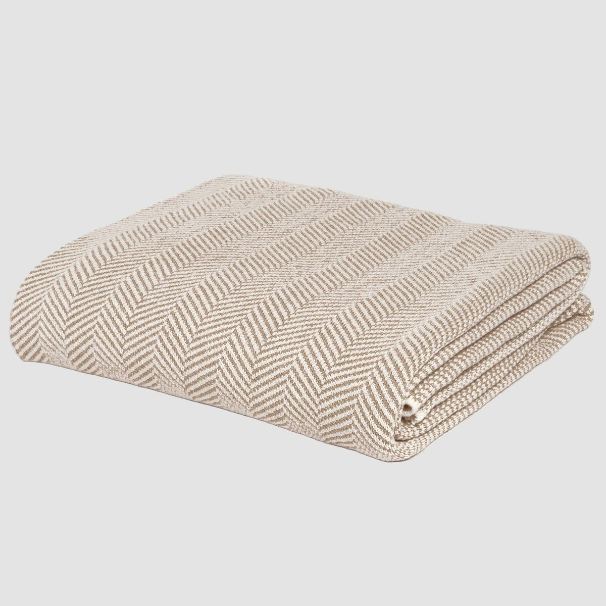 in2green Eco Throw 60" x 80" Jumbo Sustainable Knit Throw Blanket - Herringbone 601570193354 BLHBJ3