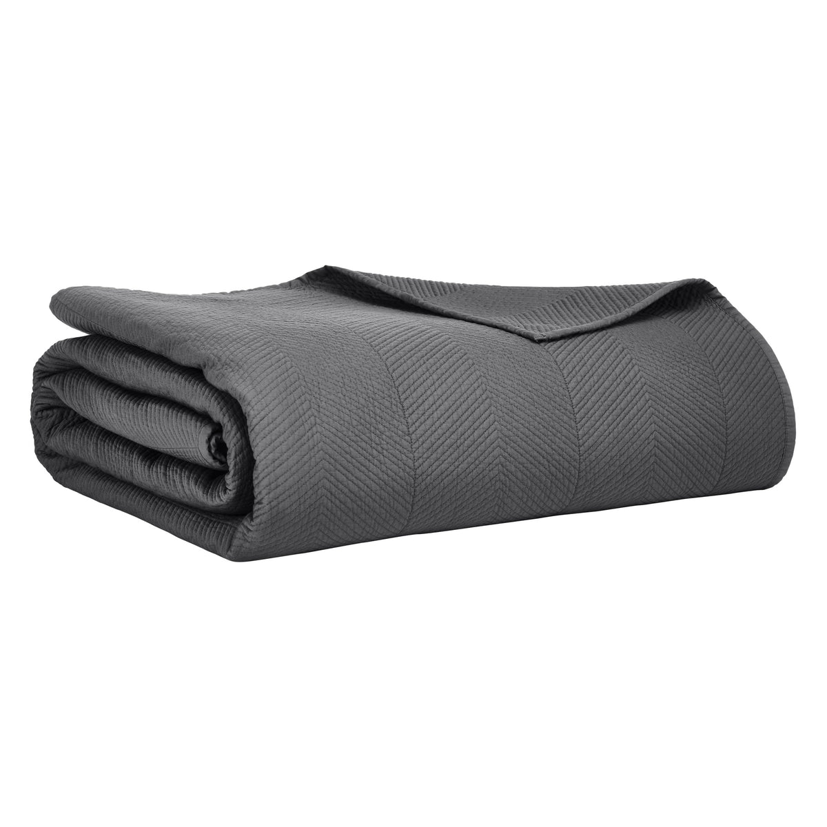 CL-263-9496_6|Dark grey chevron quilted coverlet for a cozy bed. Stylish, soft, and durable bedding for modern bedrooms.
