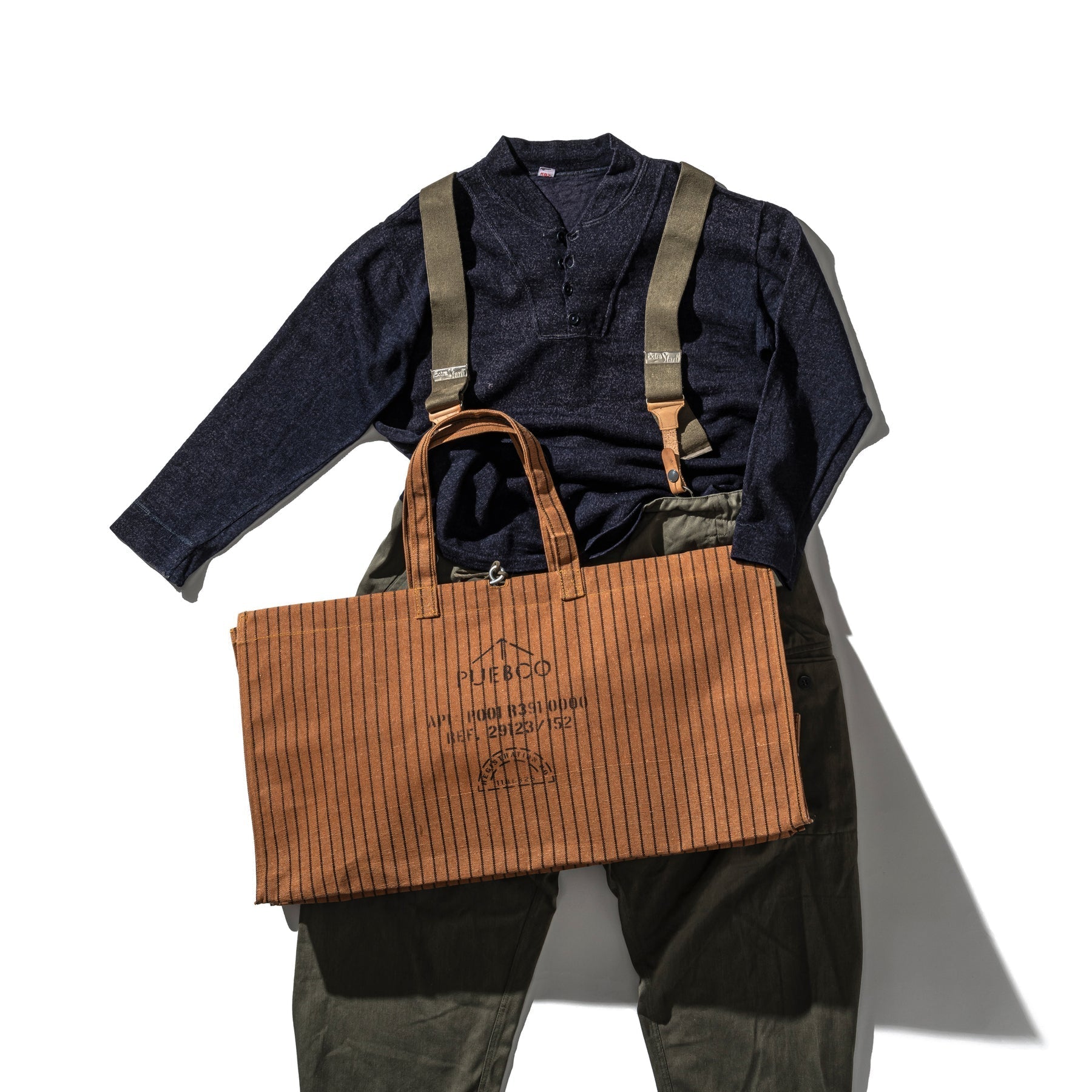 waxed canvas large bag puebco 504704 1