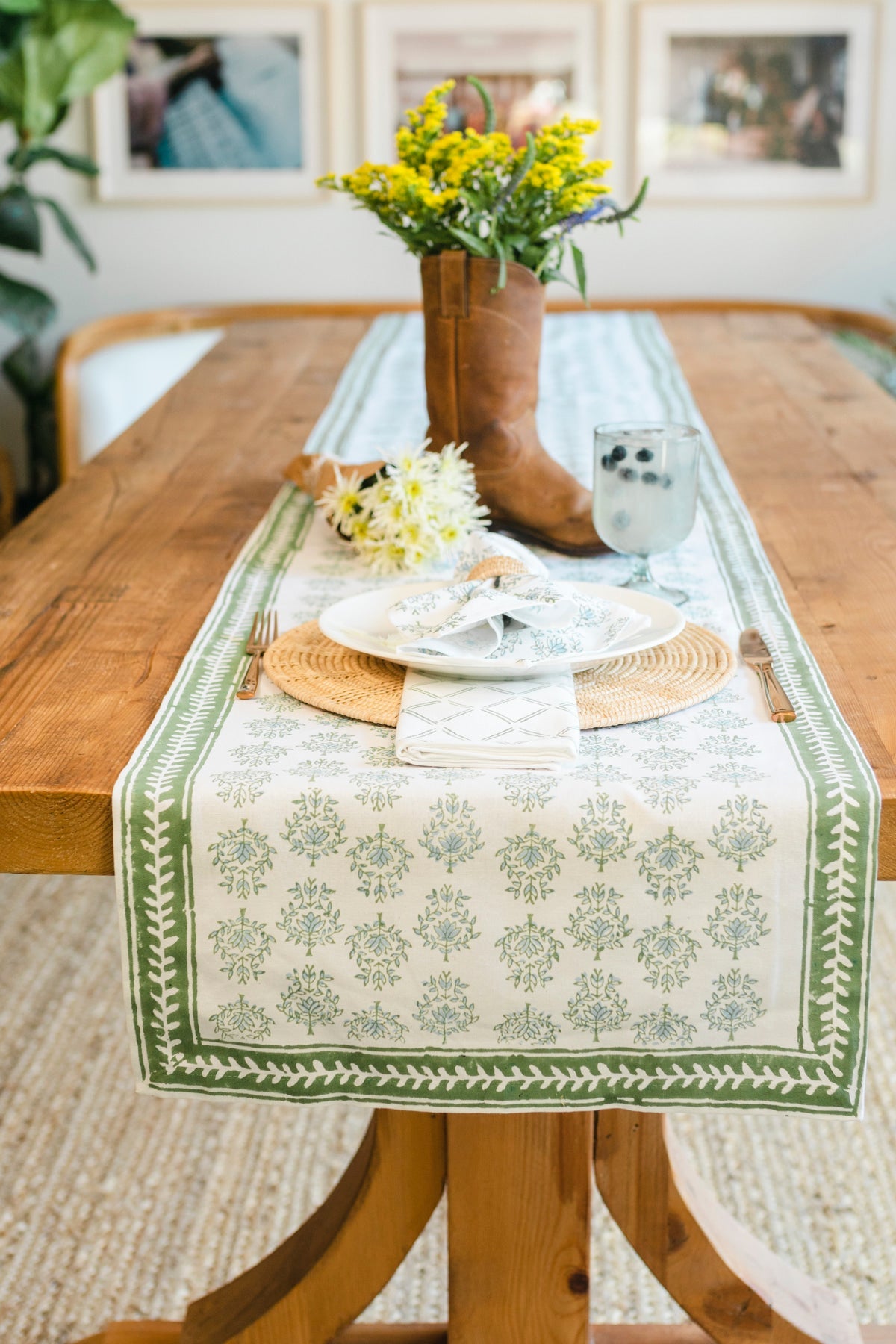 Organic Napkins (set of 4) - Lotus, Sage & Uniform Blue