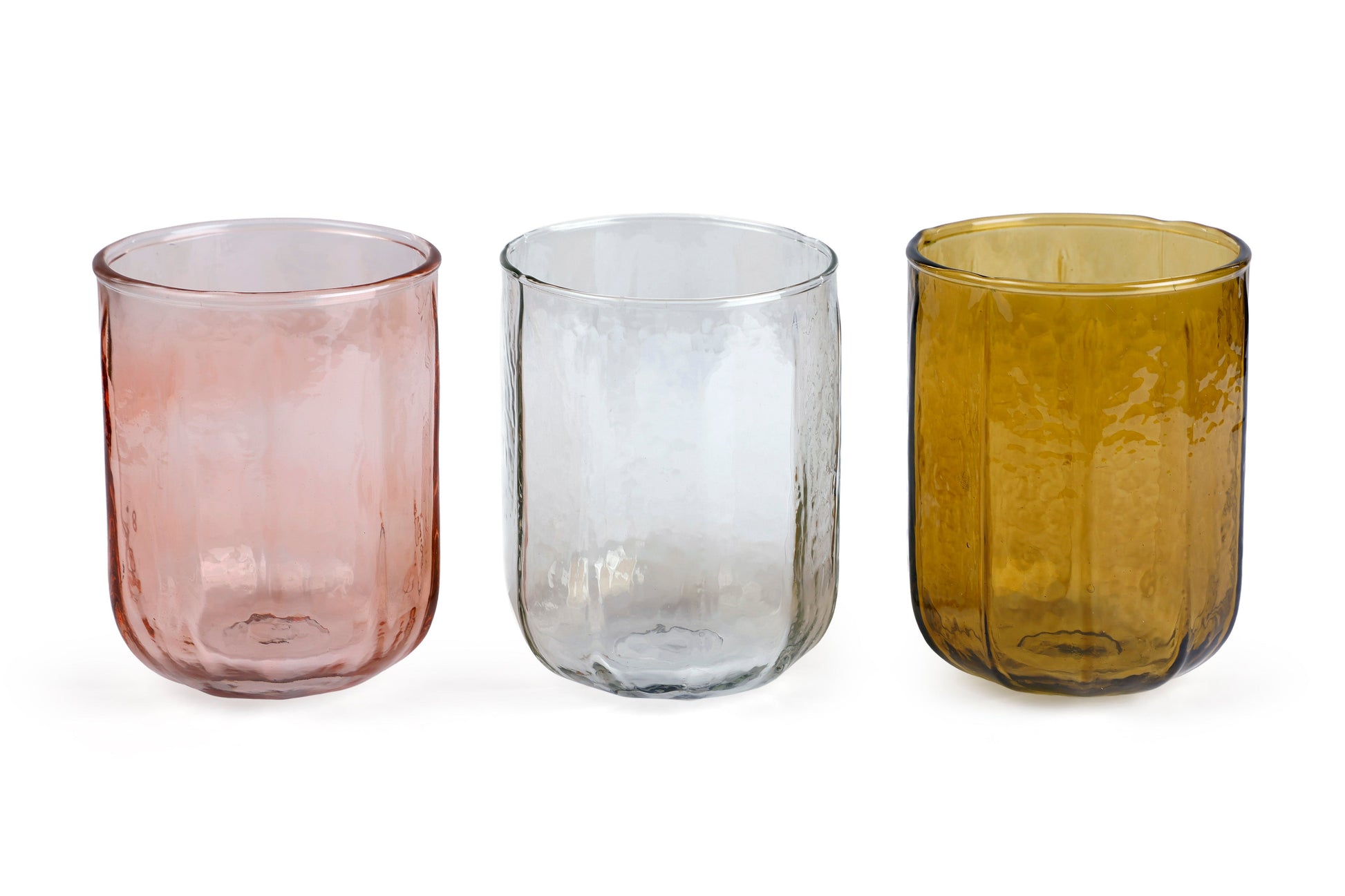 Hammered Water Glass Natural 4x3 Inches - Casa Amarosa