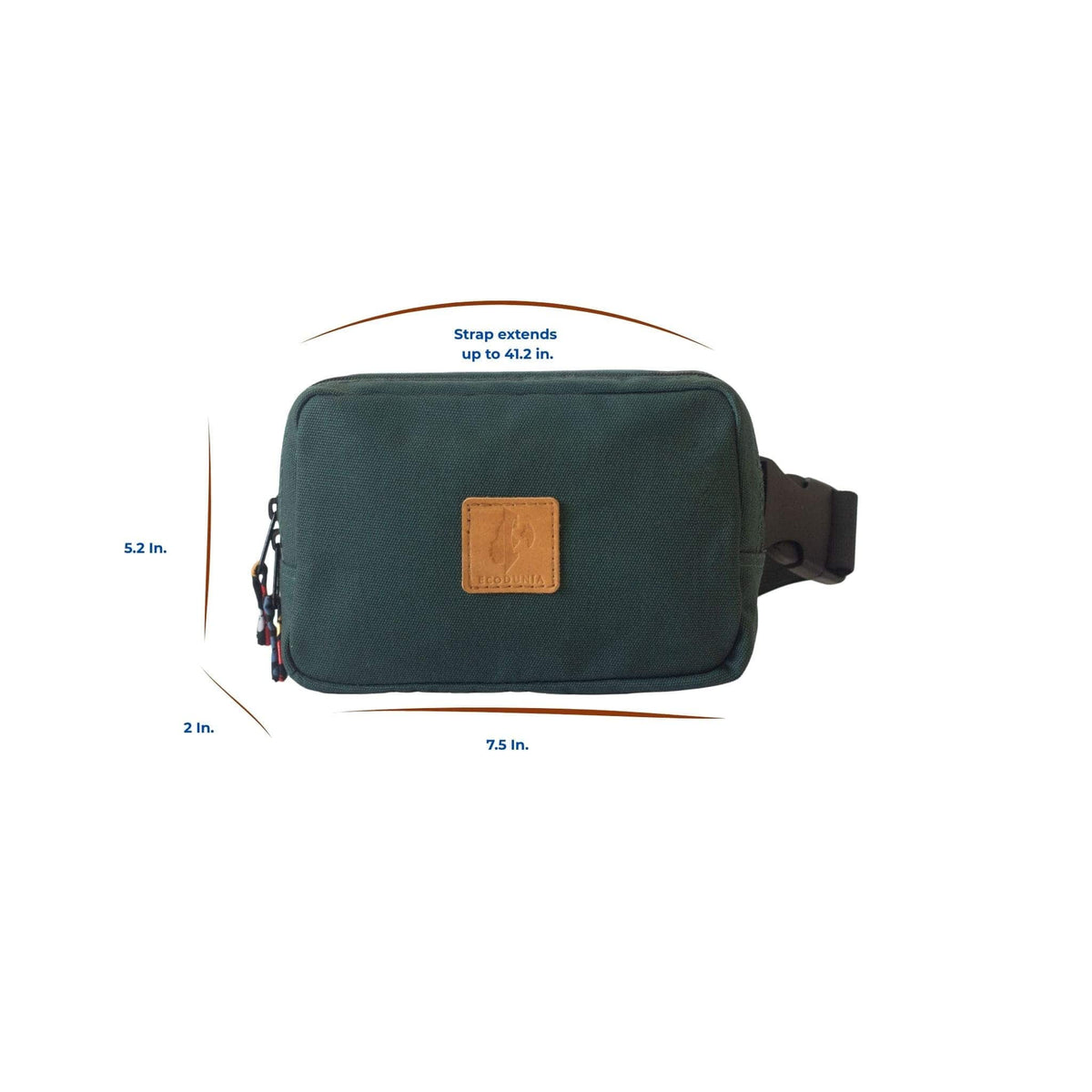 Canvas Crossbody Belt Bag Pouch, The Everywhere Belt Bag #color_forest-green