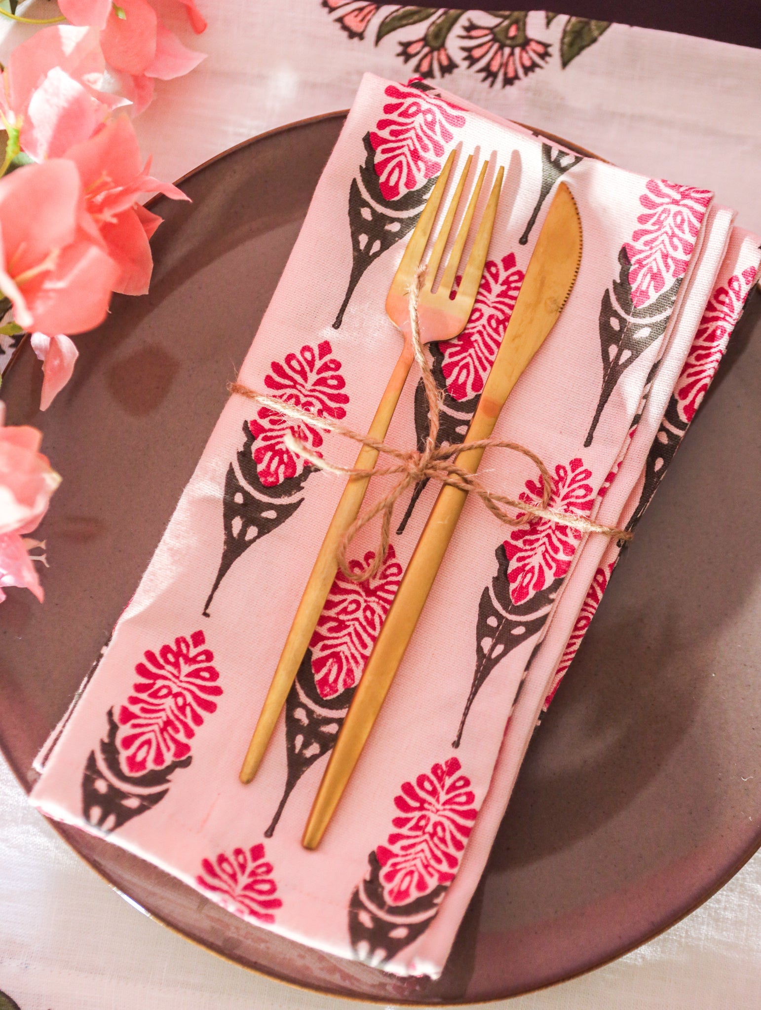 S/2 Bahaar Table Napkin - Pink