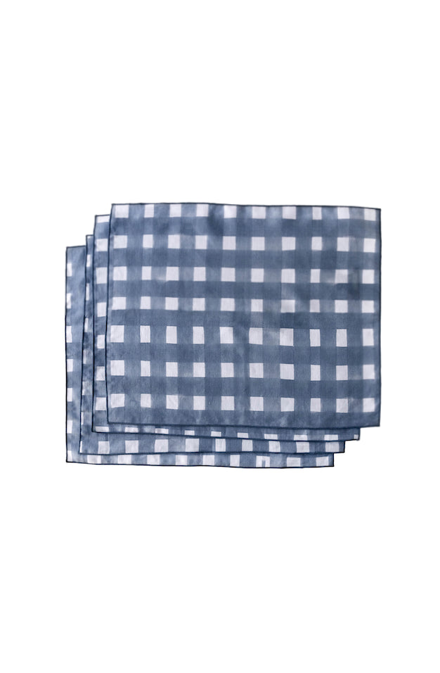 Blue Cross Hatch Placemat Set of 4