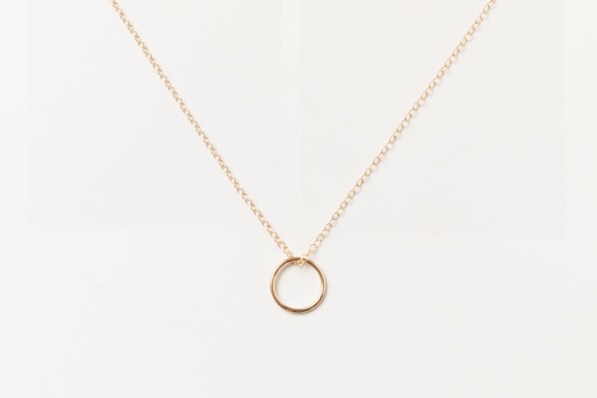 Sol Circle Pendant Necklace | Gold Fill