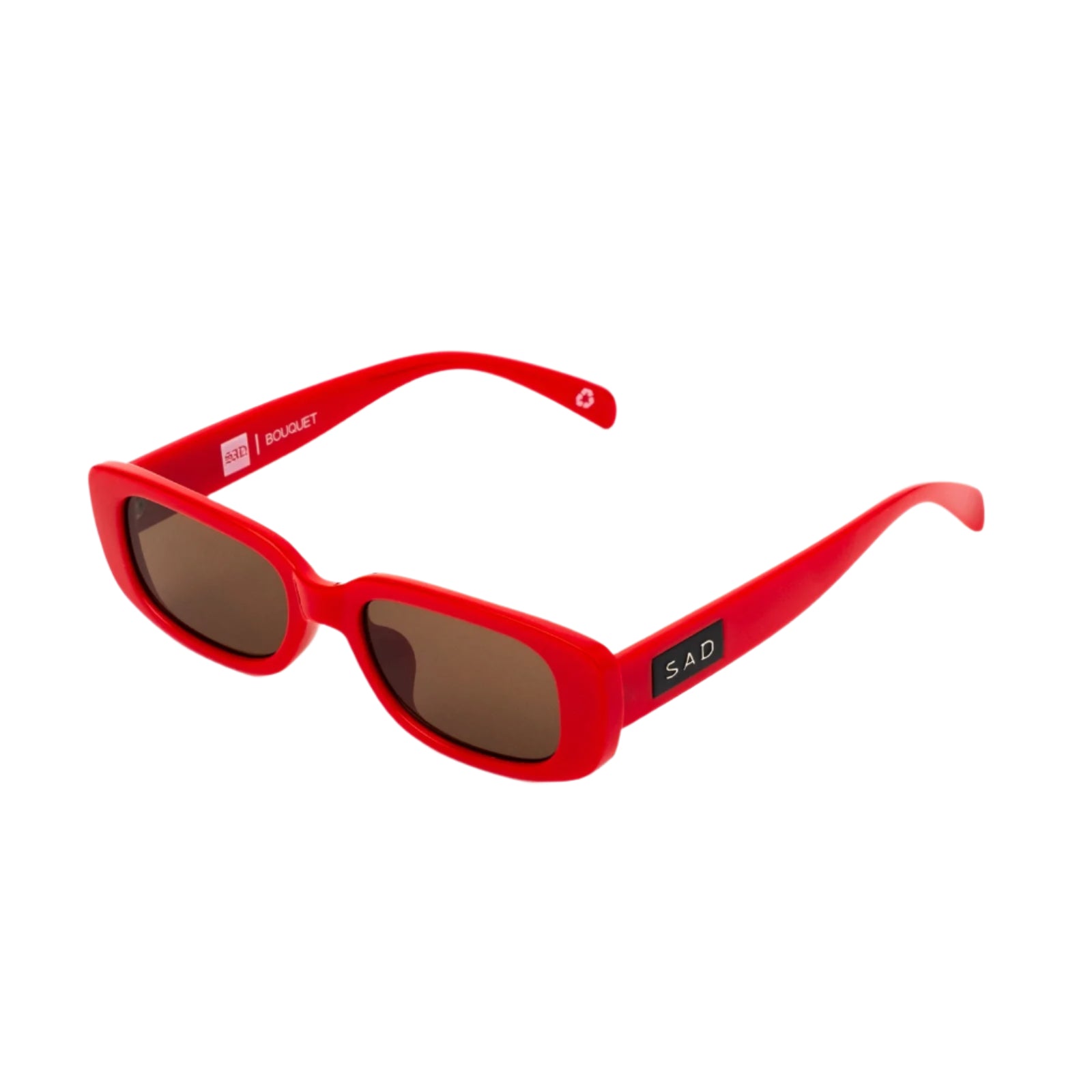 Sad Eyewear Bouquet rectangle sunglasses in cherry red with uv protection lenses