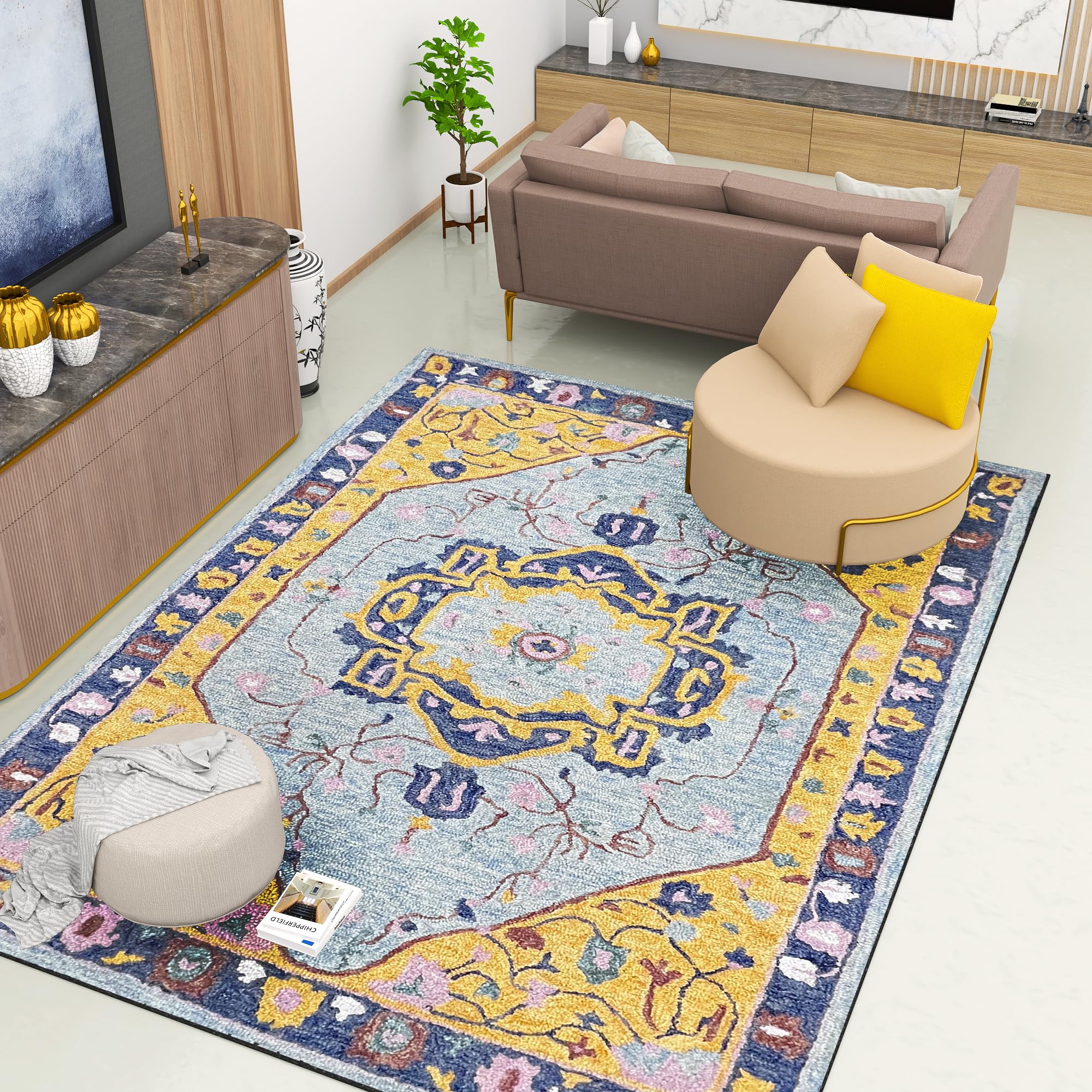Premium Hand-Tufted Rug Made of 100% Wool  - Royal Realm - 8x10 Feet