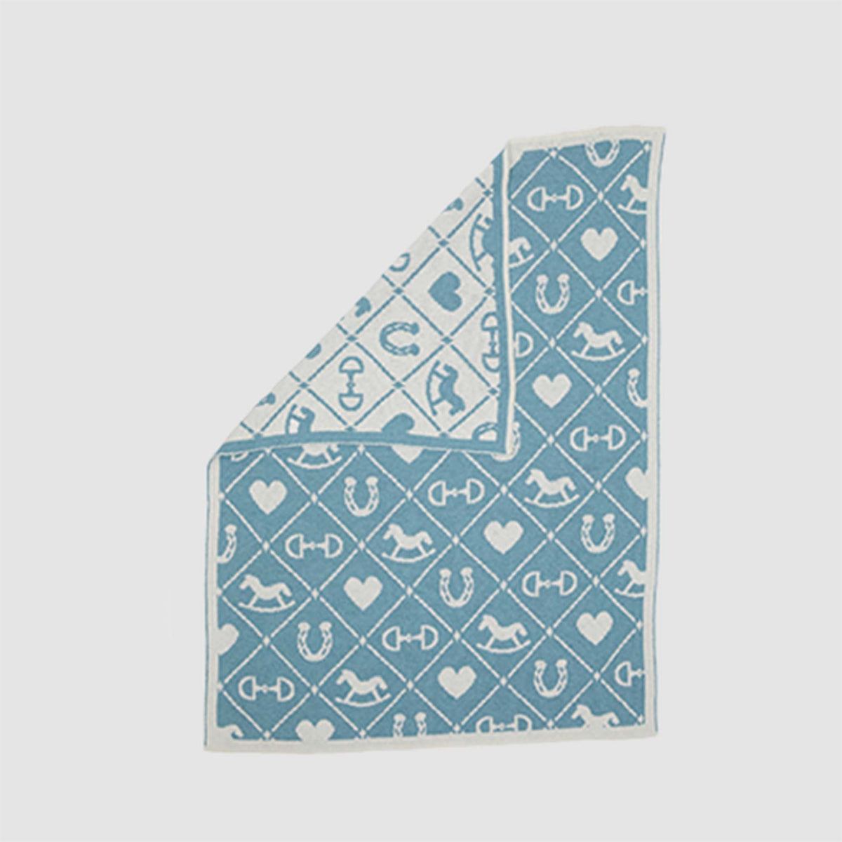 in2green Eco Baby Throws Baby Cotton Knit Blanket - Pony Quilt