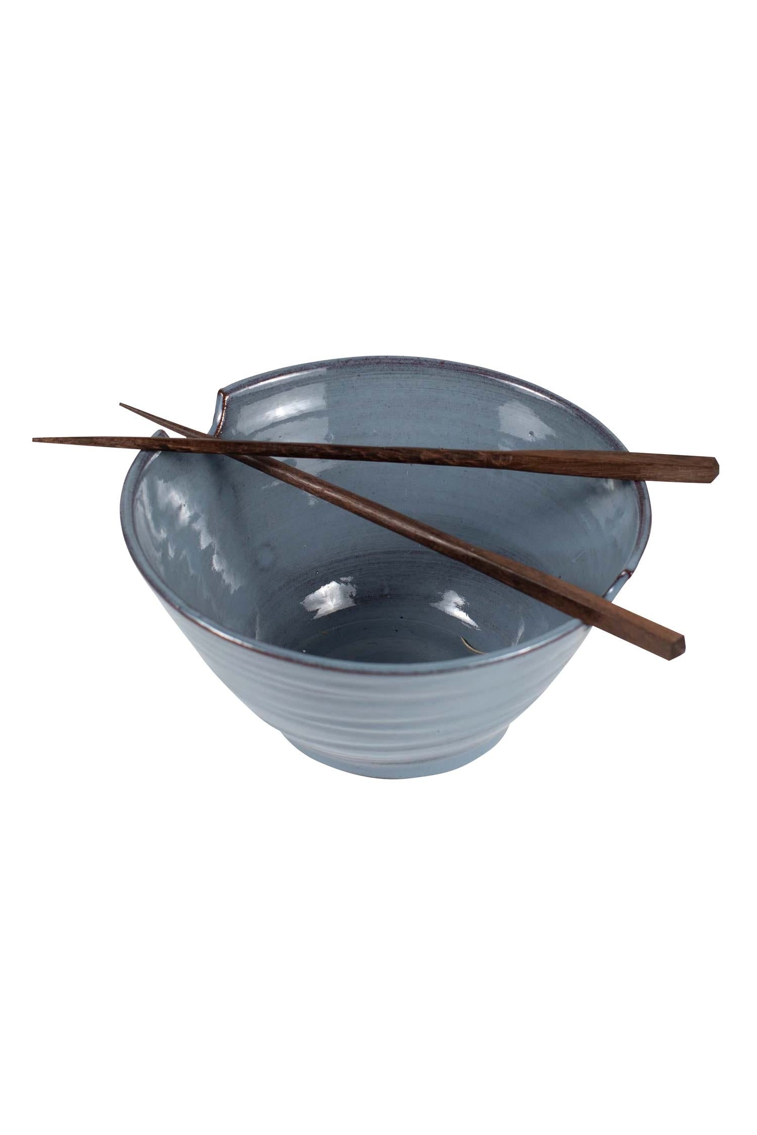 Chopsticks & Blue Bowl Set - Thumbnail 2