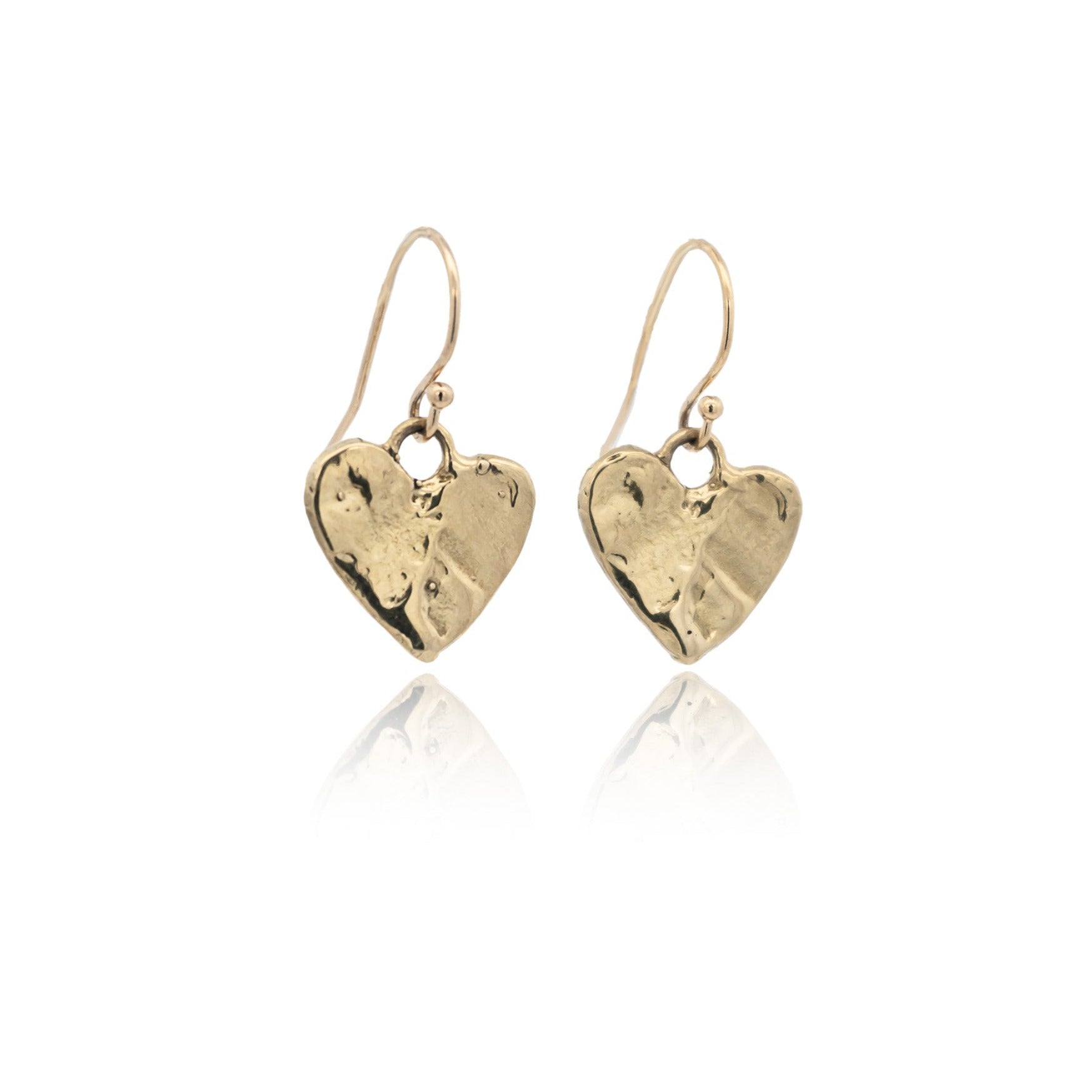 Eros Gold Heart Earrings - Dea Dia