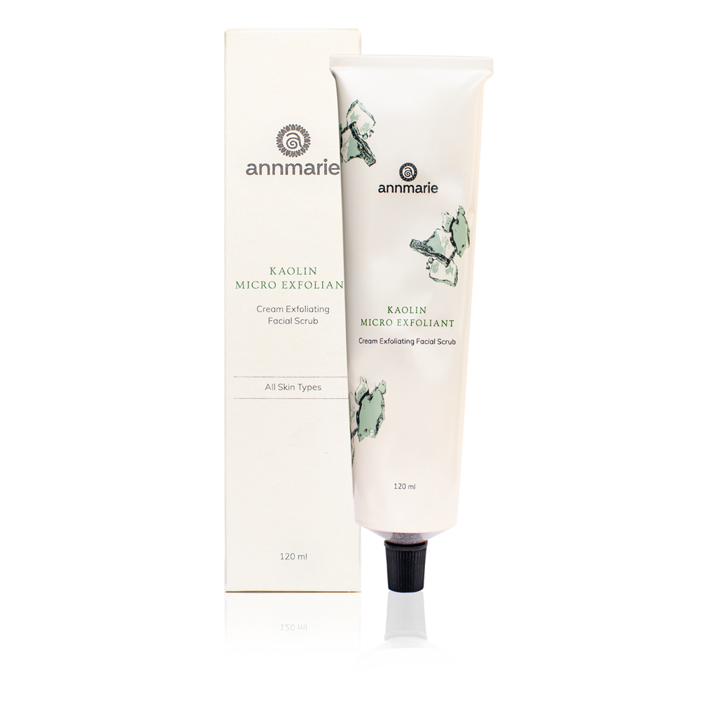 Kaolin Micro Exfoliant cream facial scrub with packaging, gentle exfoliating scrub for all skin types, 120 ml.