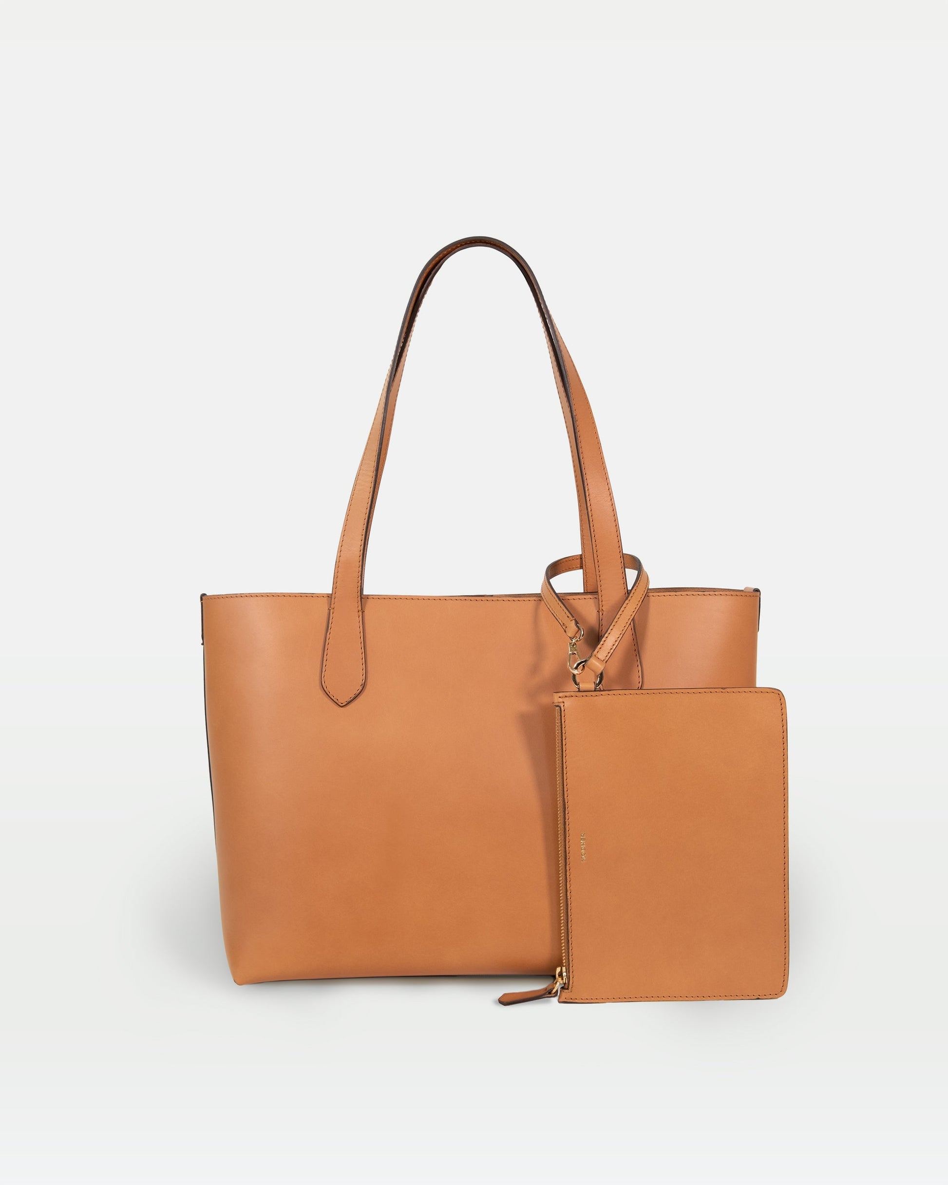 MODHER tote bag in naturale vegetable tanned Italian leather#color_naturale
