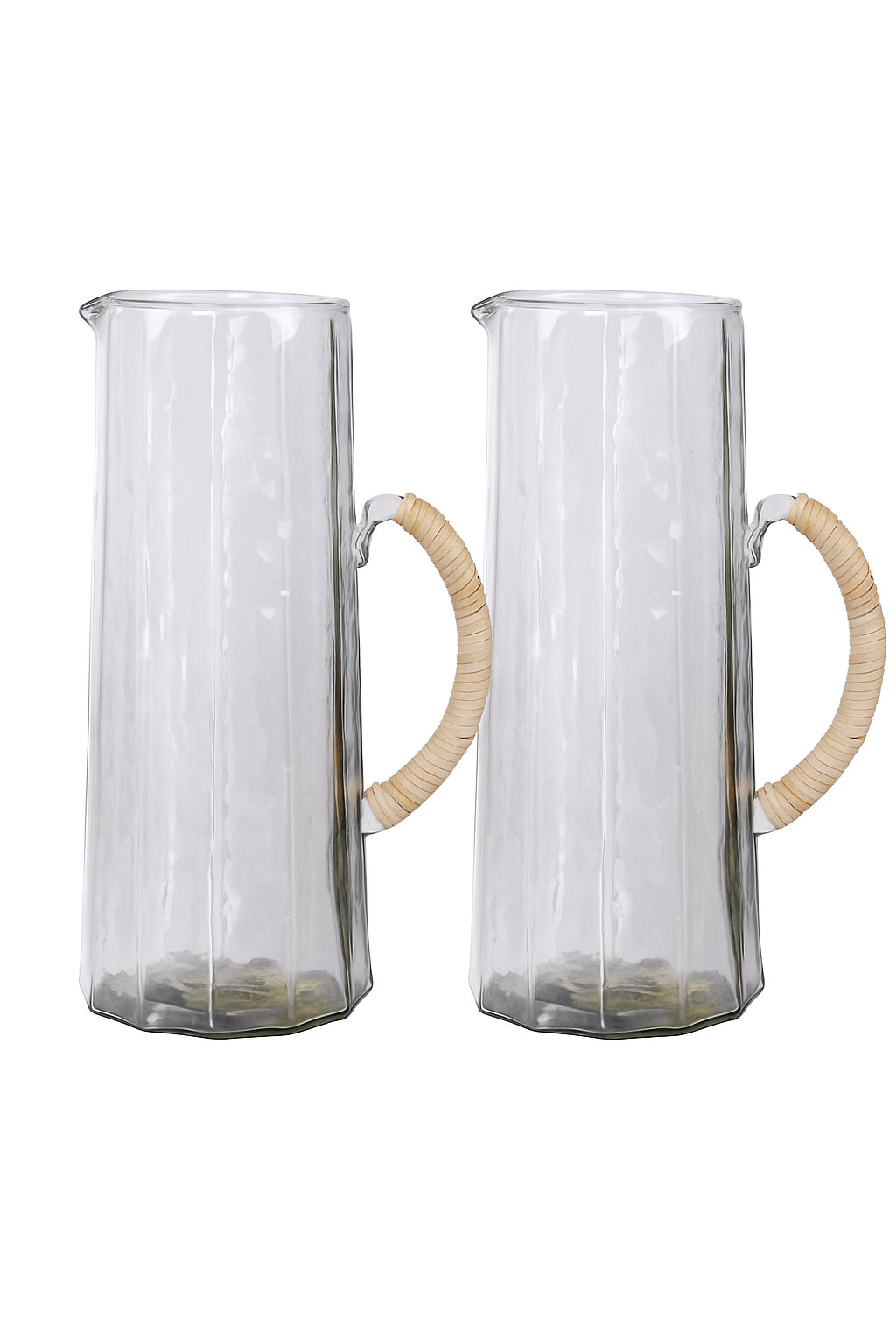Hammered water pitcher, Natural -6.25 x 9.5 Inches ( Set of 2 )