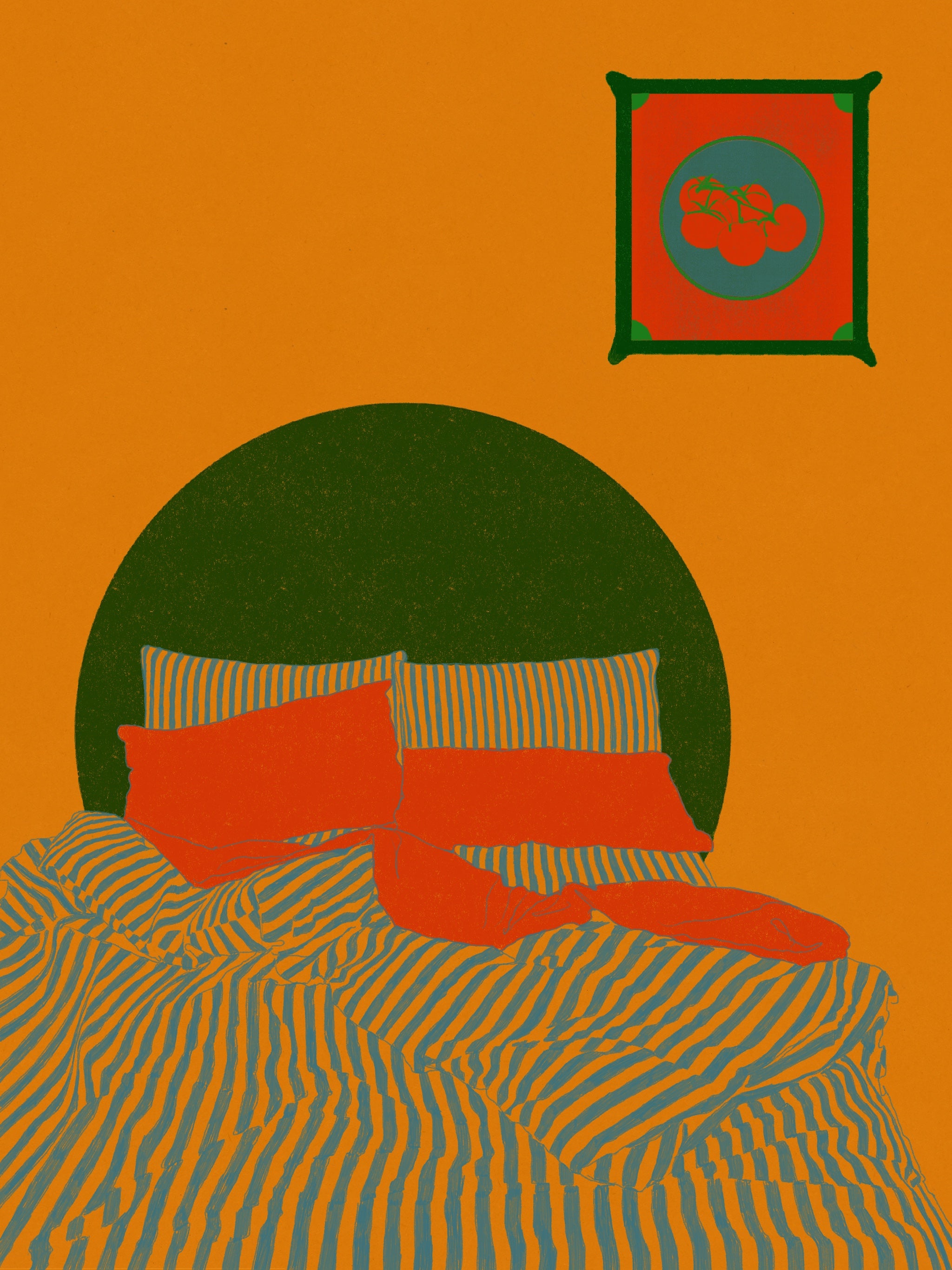 Striped Bed Print by Stephanie Browne