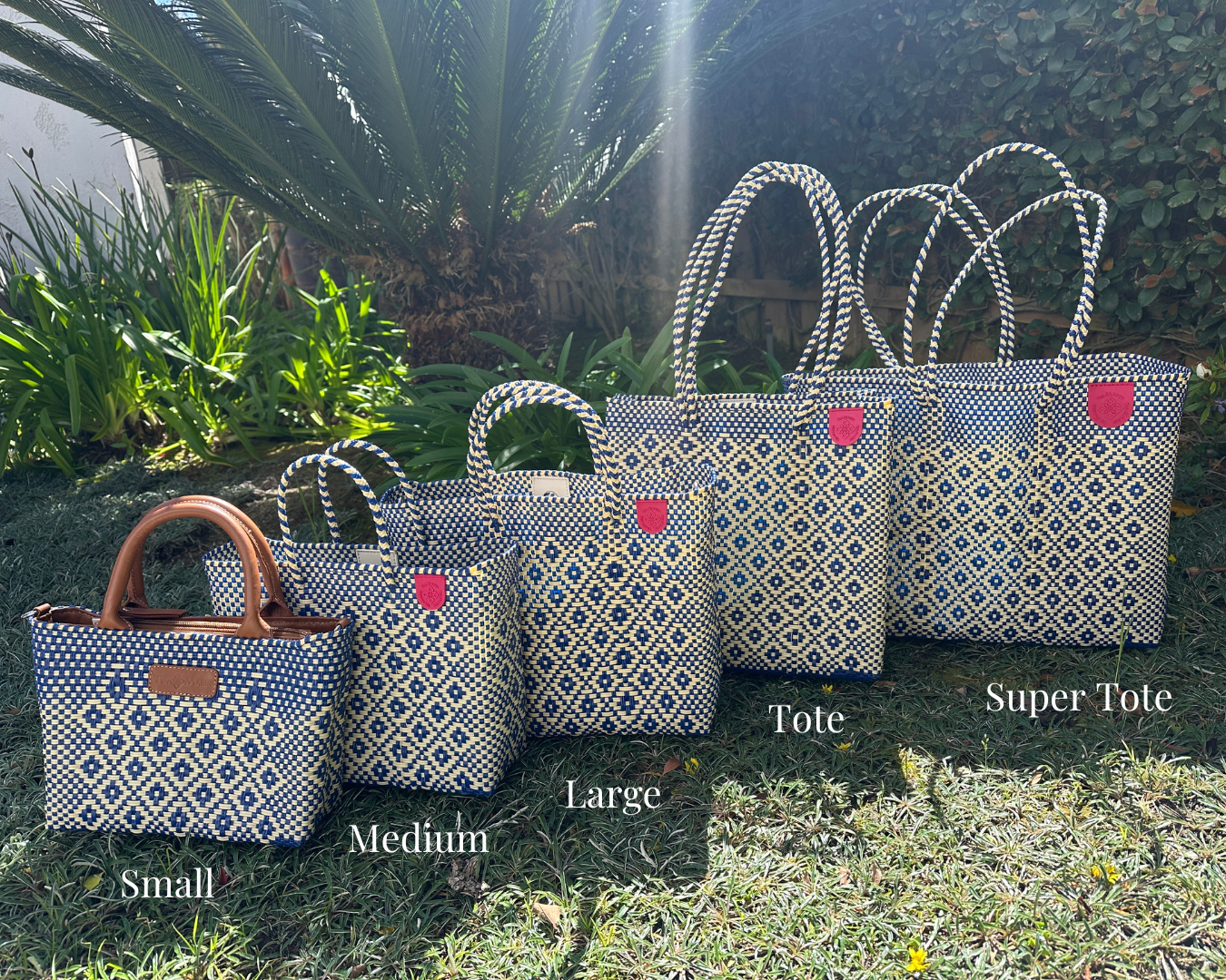 Tin Marin woven bags size chart comparison