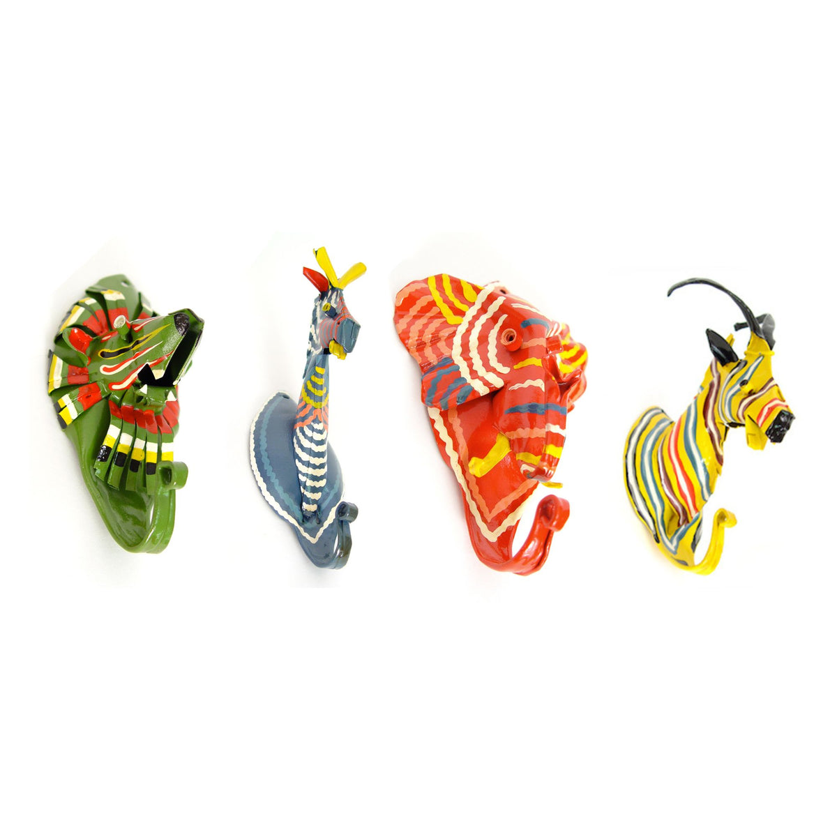 S/4 Painted Tin Hooks