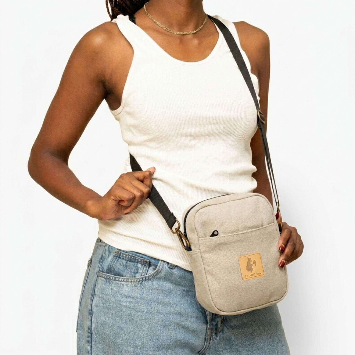 Rozi Canvas Crossbody Bag 2L #color_sand-white