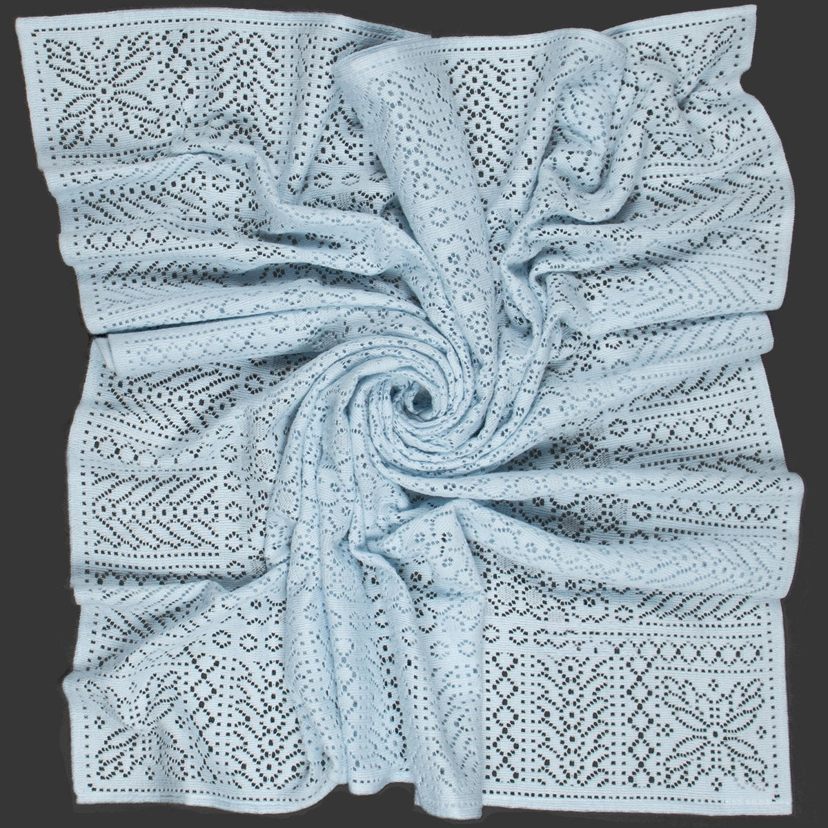 Southampton Home Lace Weave Baby Shawl ~ Blue ~-Gifts-[bar code]-Prince of Scots