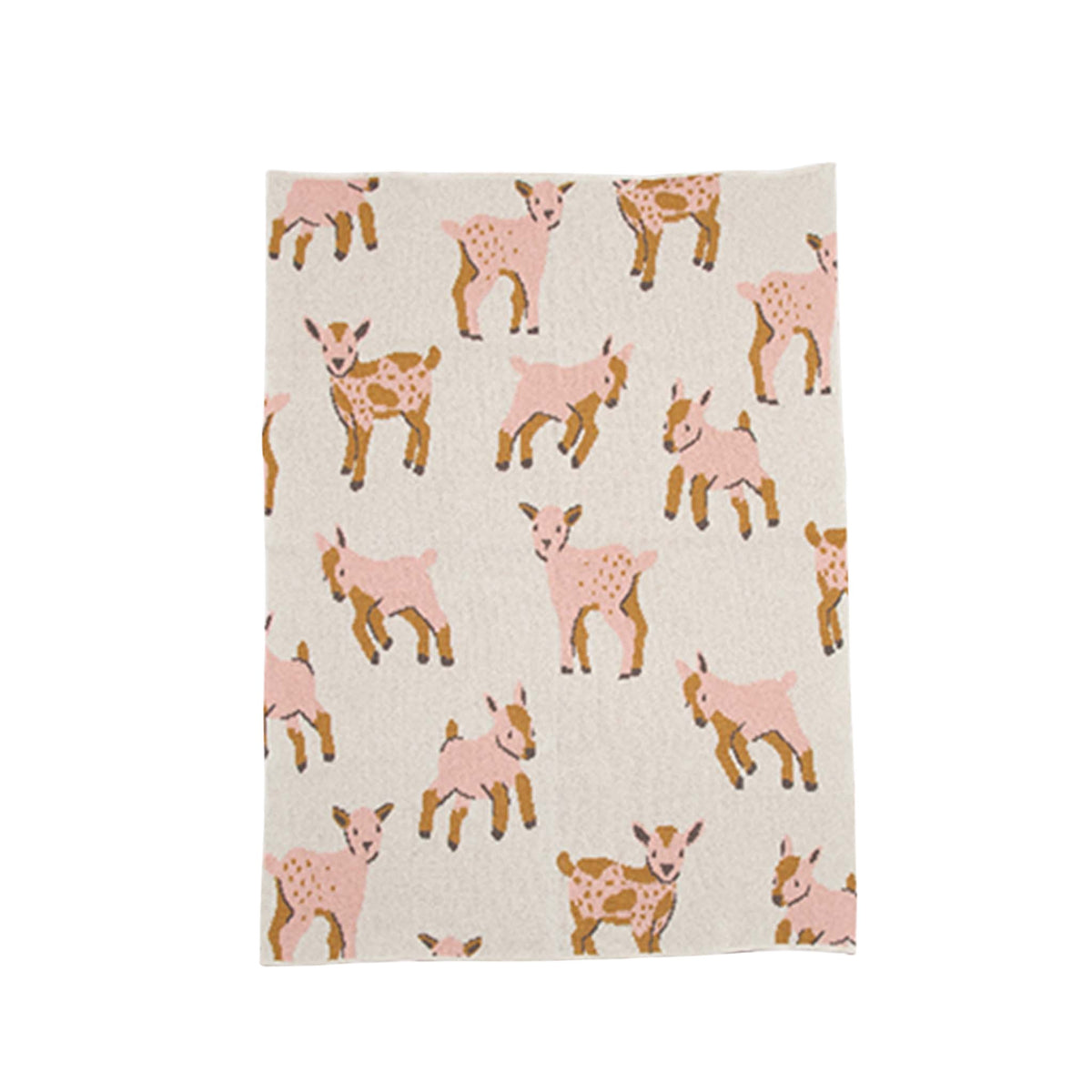 in2green Eco Baby Throws Baby Cotton Knit Blanket - Goat