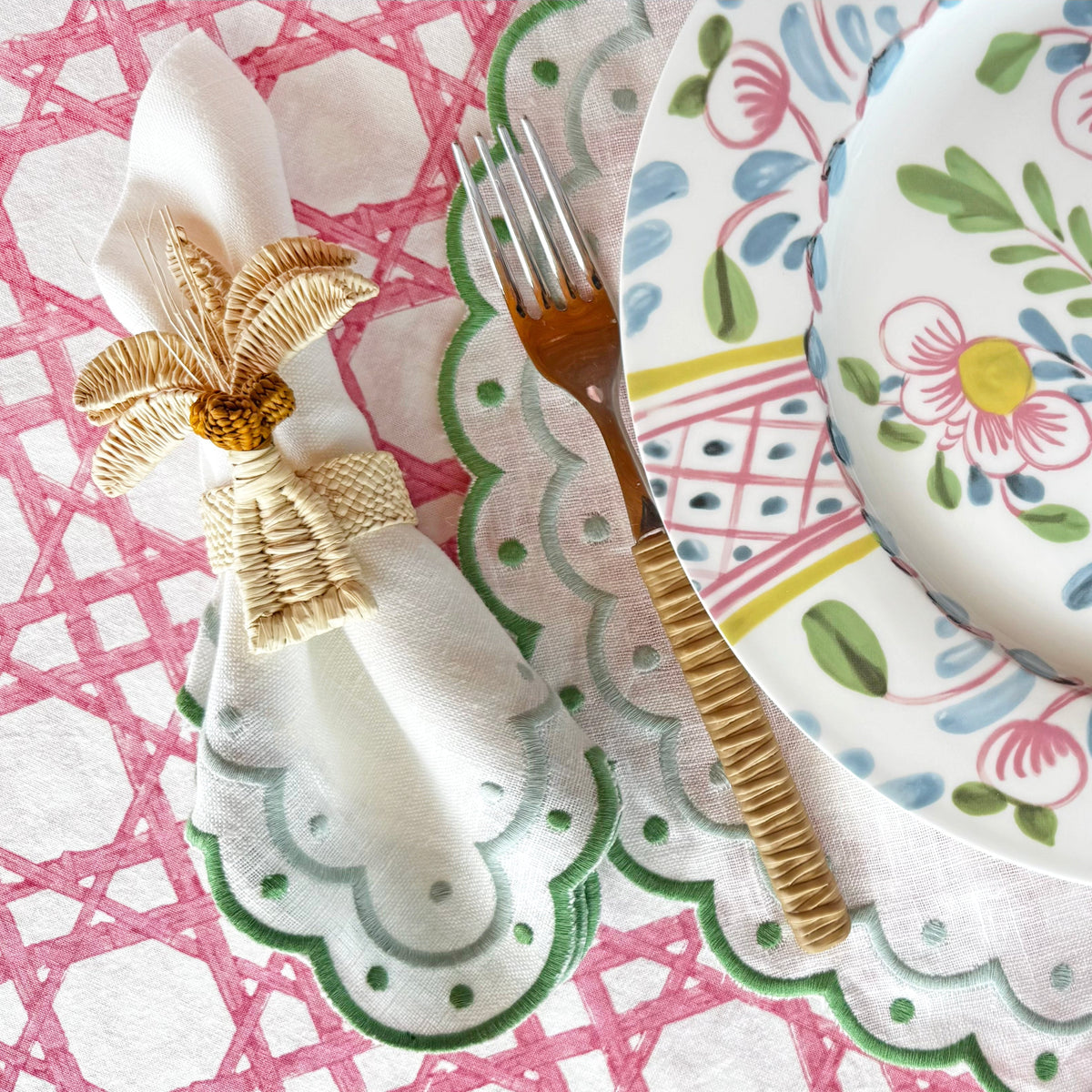 S/4 Palm Napkin Rings