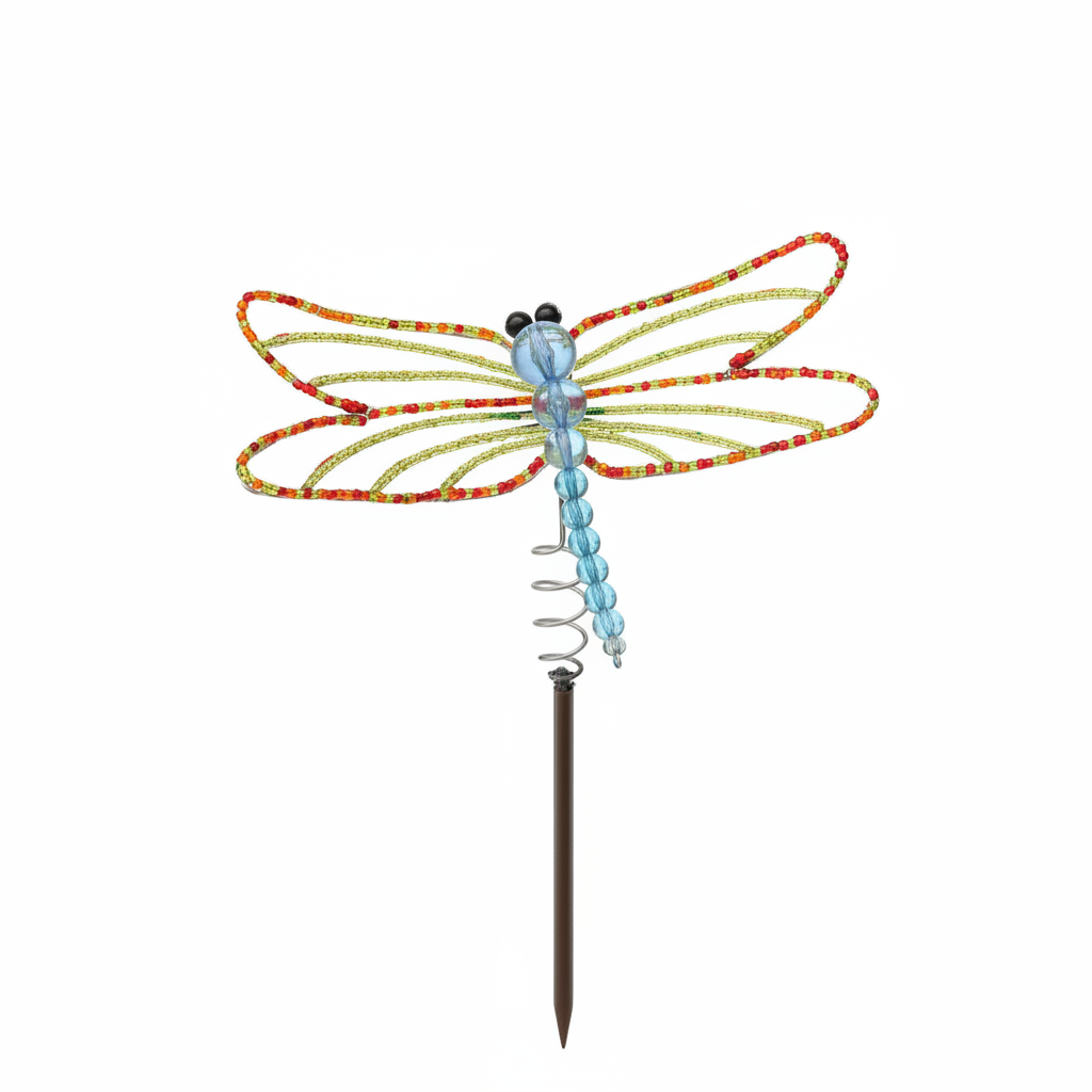 Dragonfly Garden Stake Set of 3 on white background - hero product image