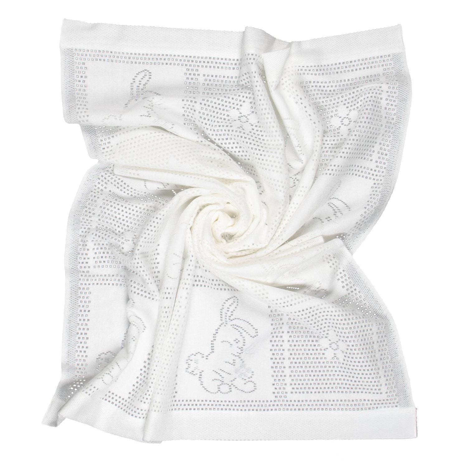 Southampton Home Lace Weave Bunny Baby Blanket ~ White ~-Gifts-[bar code]-Prince of Scots