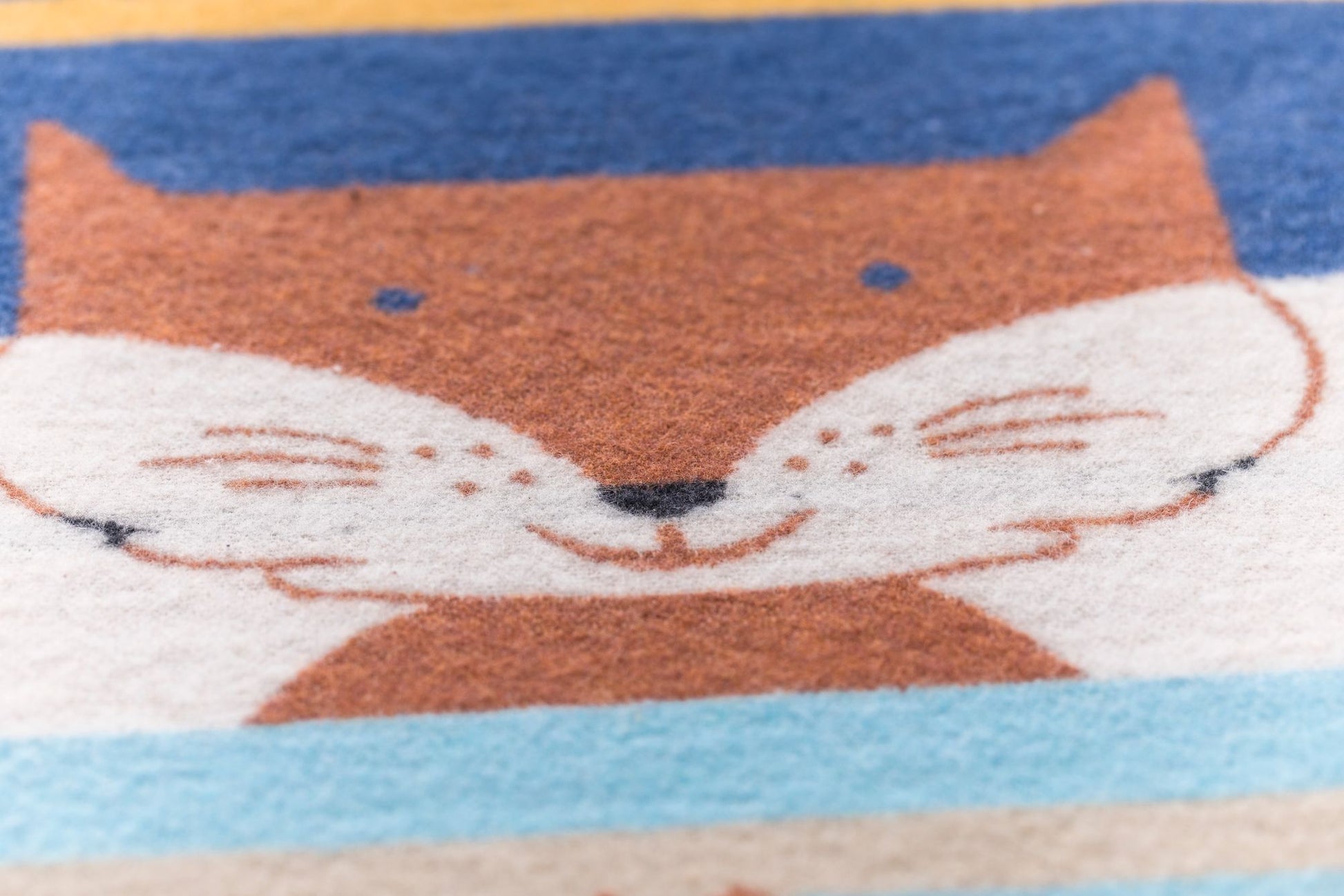JUWEL baby blanket "fox/stripes" in . Blanket made by David Fussenegger , a family-run mill in Austria.