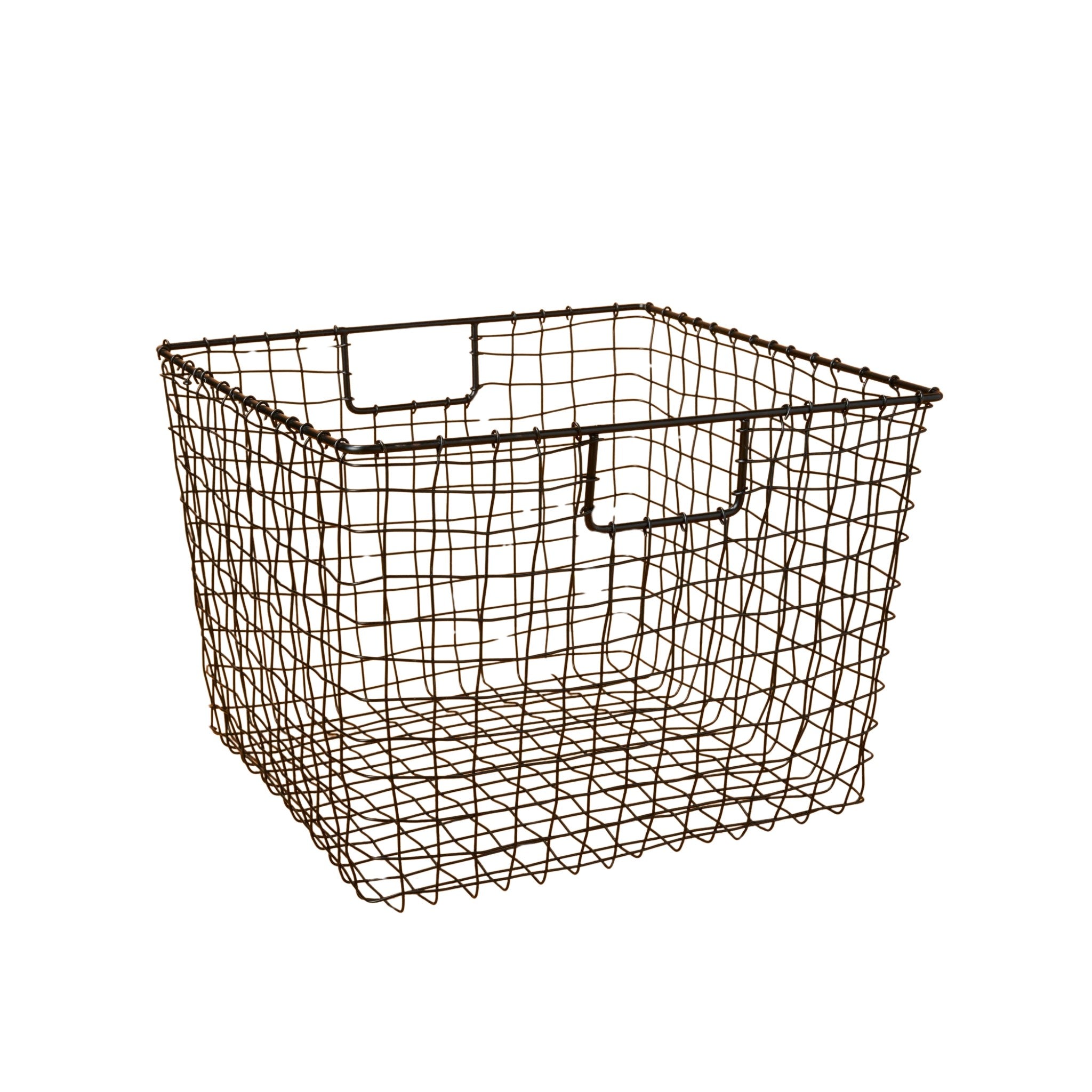 Black Wire Square Basket