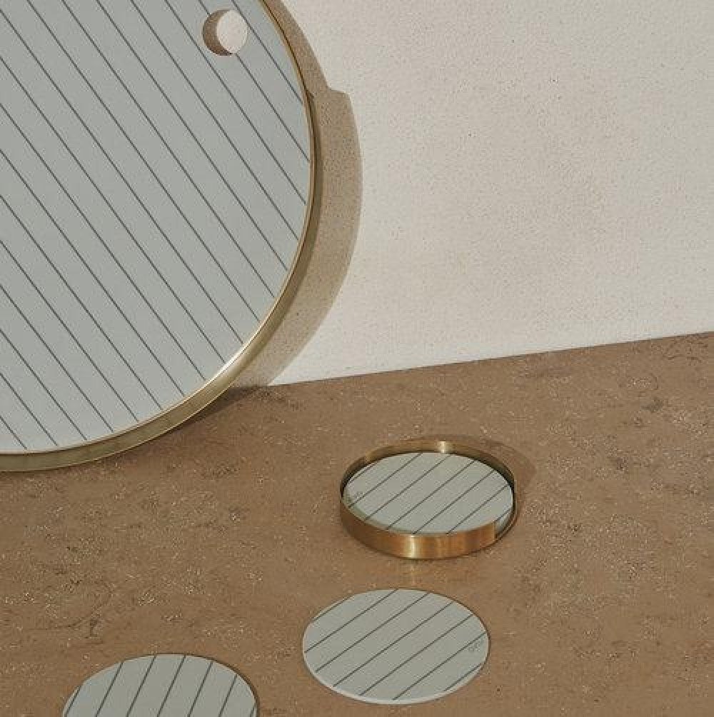 Oka Tray Round Brass Minty Ocean Silicone Mat Design By Oyoy 3
