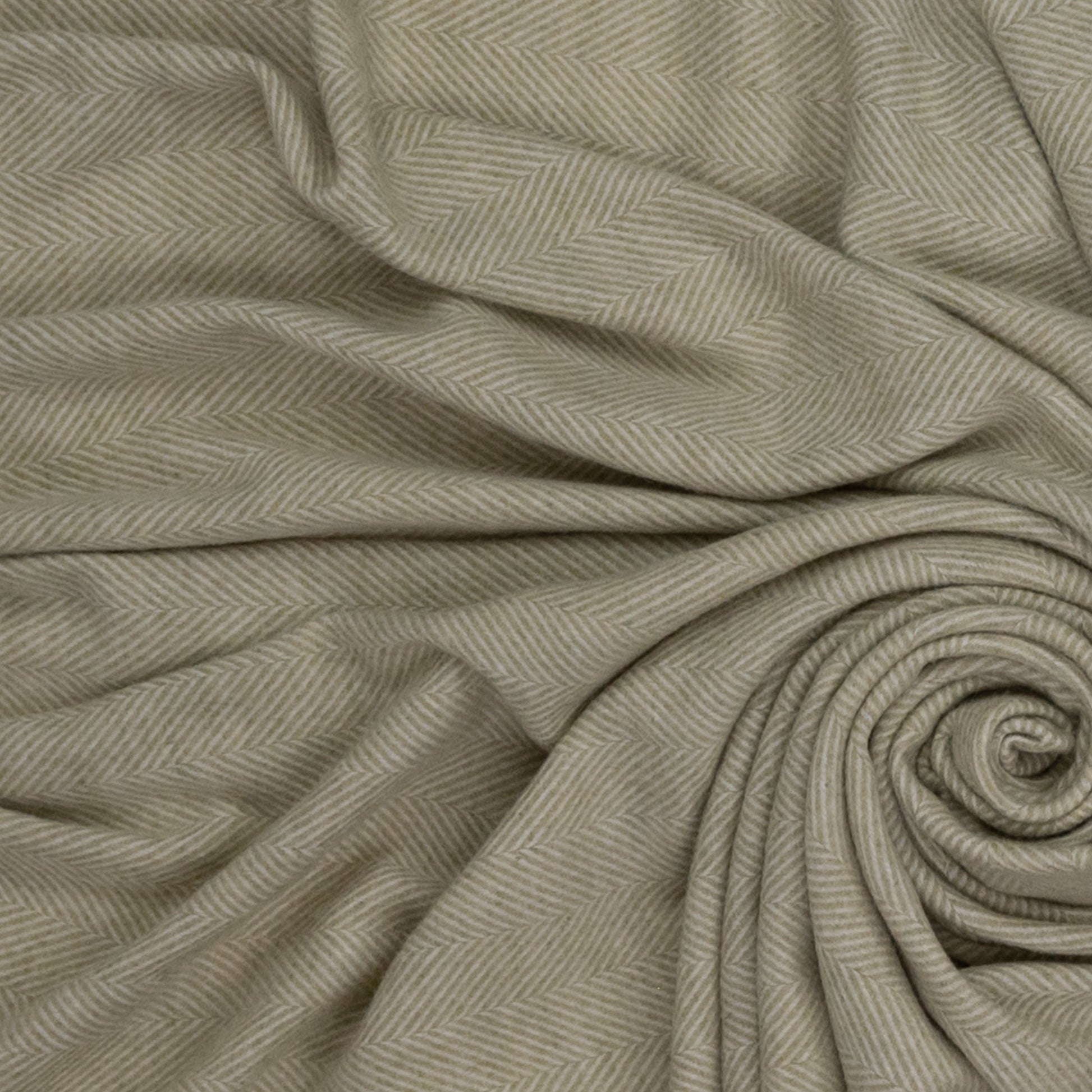 Southampton Home Merino Wool Herringbone Throw (Celery)-Throws and Blankets-[bar code]-Prince of Scots