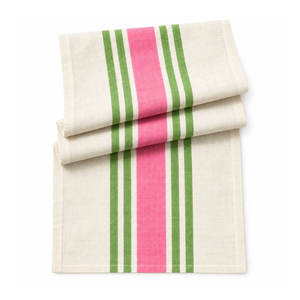 Raag Linen Table Runner - Pink